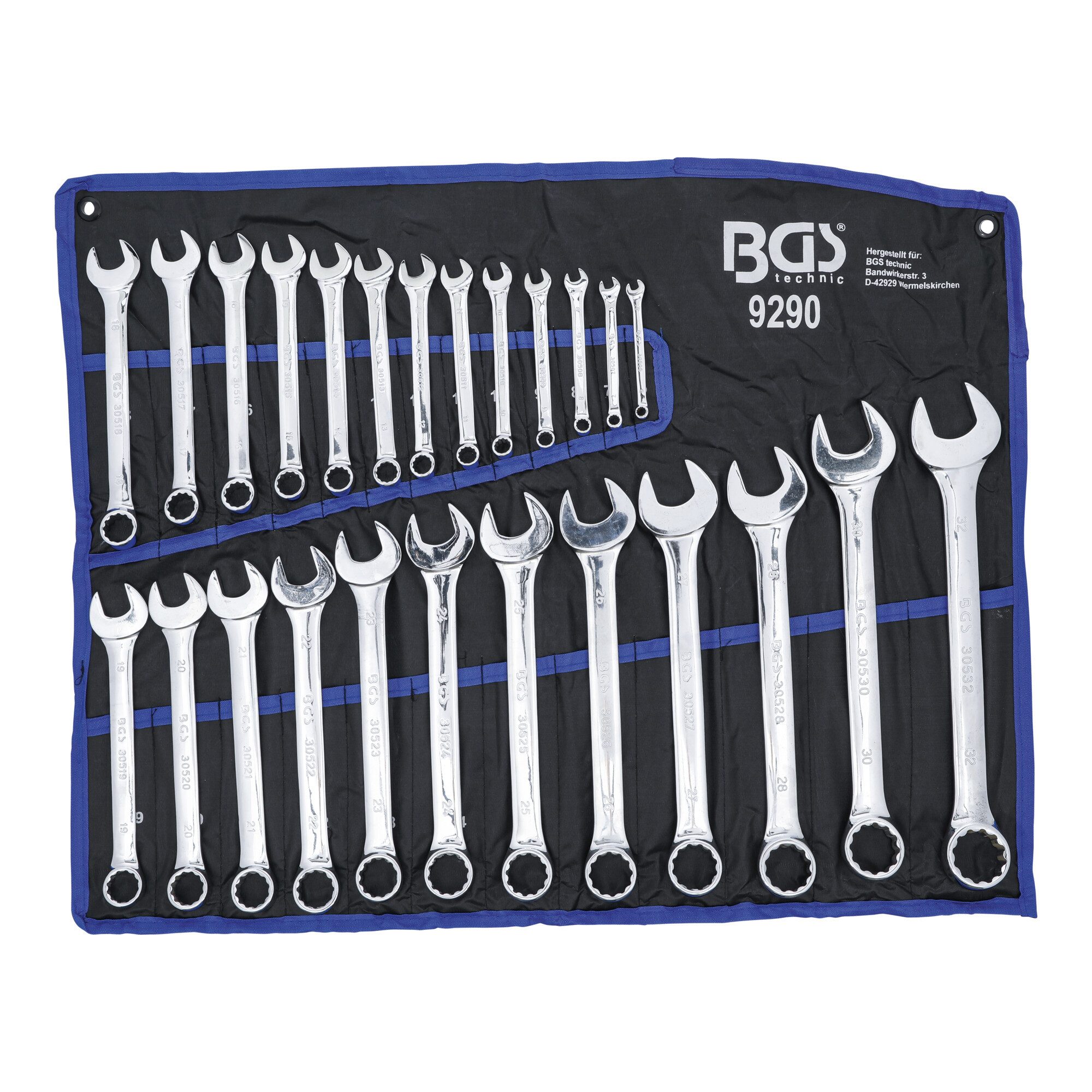 BGS technic Maulschlüssel BGS Maul-Ringschlüssel-Satz, SW 6 - 32 mm, 5,1 kg, 25-teilig