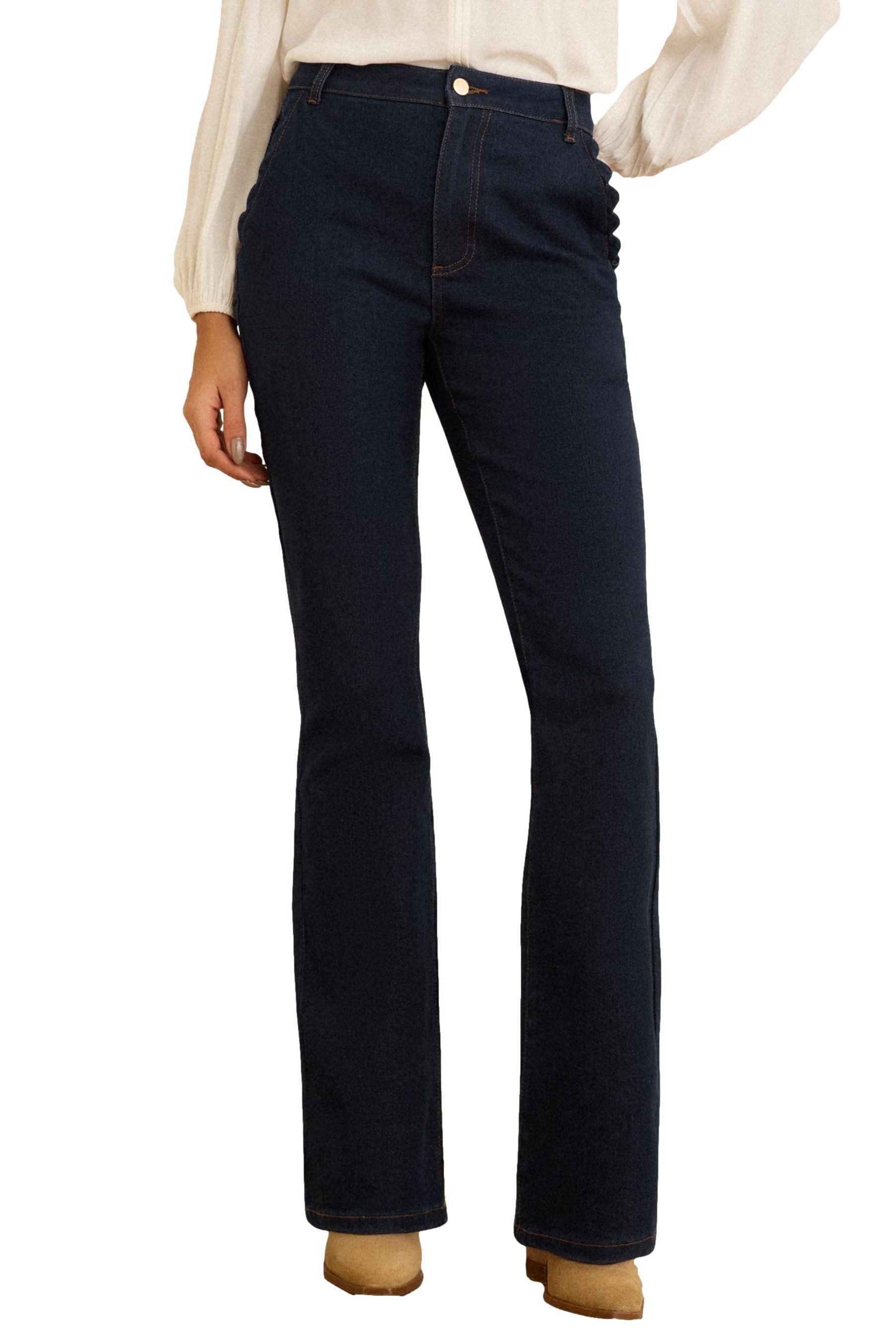 Bootcut-Jeans Love & Roses Bootcut-Jeans mit Tasche, Kurzgröße