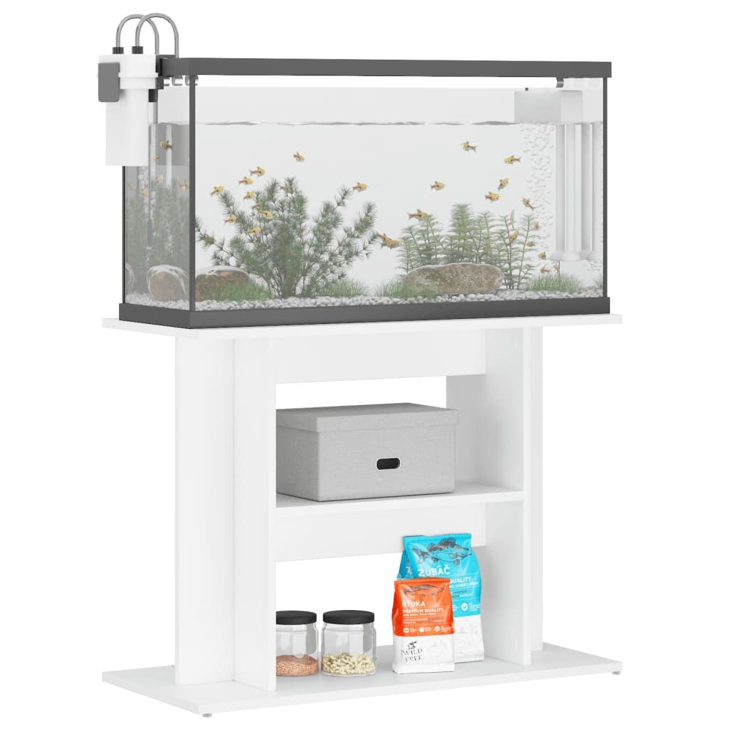 vidaXL Aquariumunterschrank Aquariumständer Weiß 80x35x60 cm Holzwerkstoff günstig online kaufen