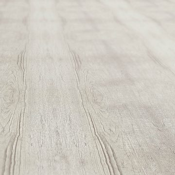 ANRO Tischdecke Tischdecke Wachstuch Holz Grau Robust Wasserabweisend Breite 140 cm, Glatt