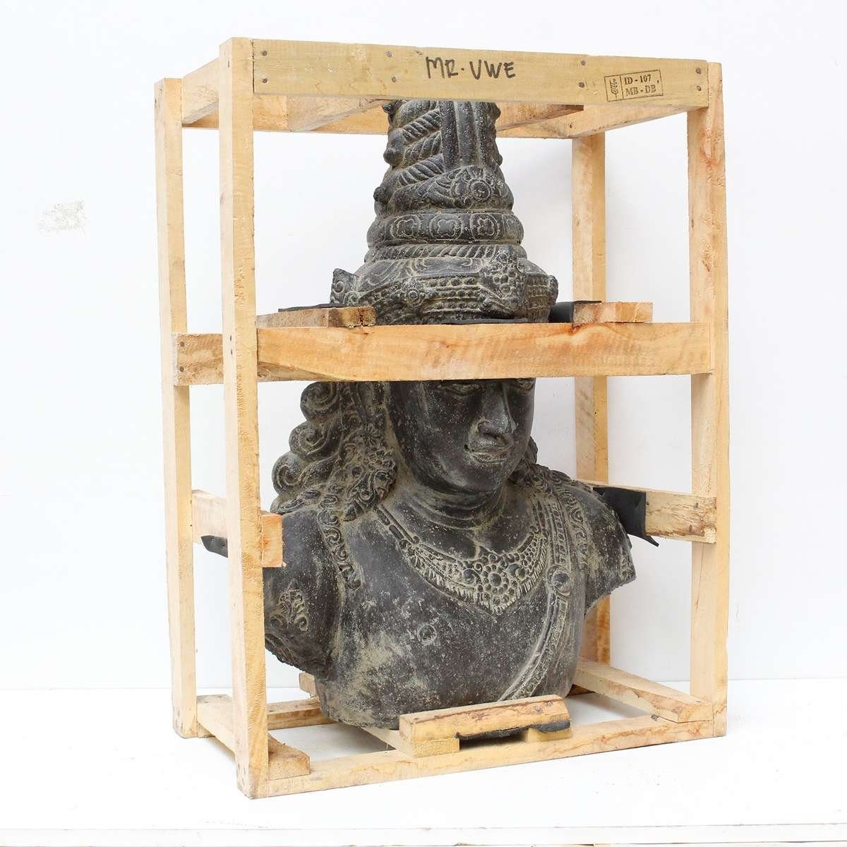 traditionelle St), im in Herstellung Garten 70 Ursprungsland Stein Skulptur cm Shiva Dekofigur Galerie Handarbeit Oriental (1