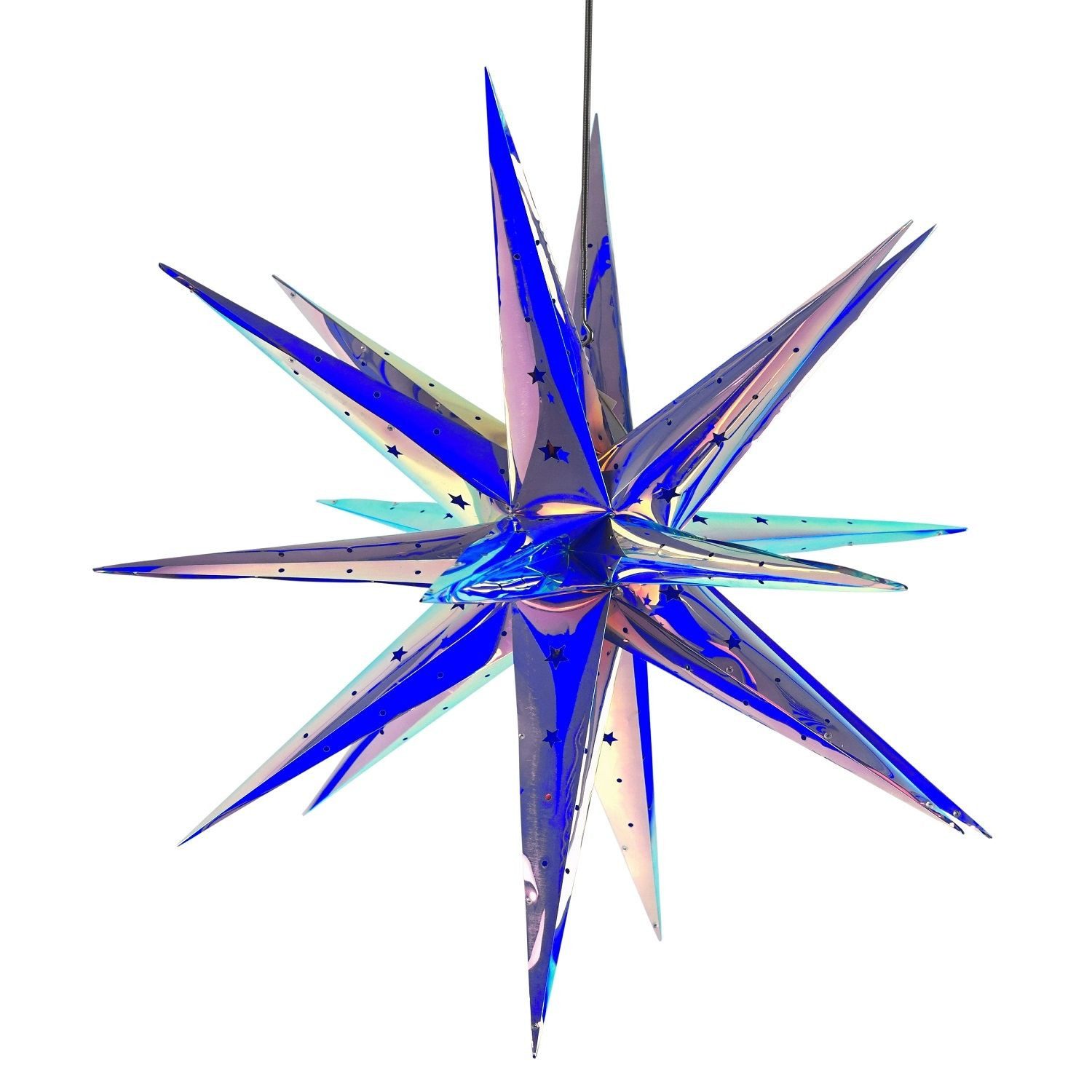 Vintagehaus LED Stern 18 Spitzen inklusive Fernbedienung, Timer- und Dimmfunktion, LED wechselbar