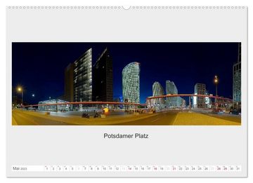 CALVENDO Wandkalender Berliner Panoramaansichten 2023 (Premium, hochwertiger DIN A2 Wandkalender 2023, Kunstdruck in Hochglanz)
