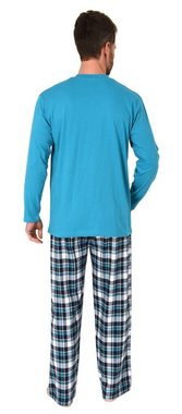 Normann Pyjama Herren Schlafanzug lang mit Flanell-Hose - 223 10 872