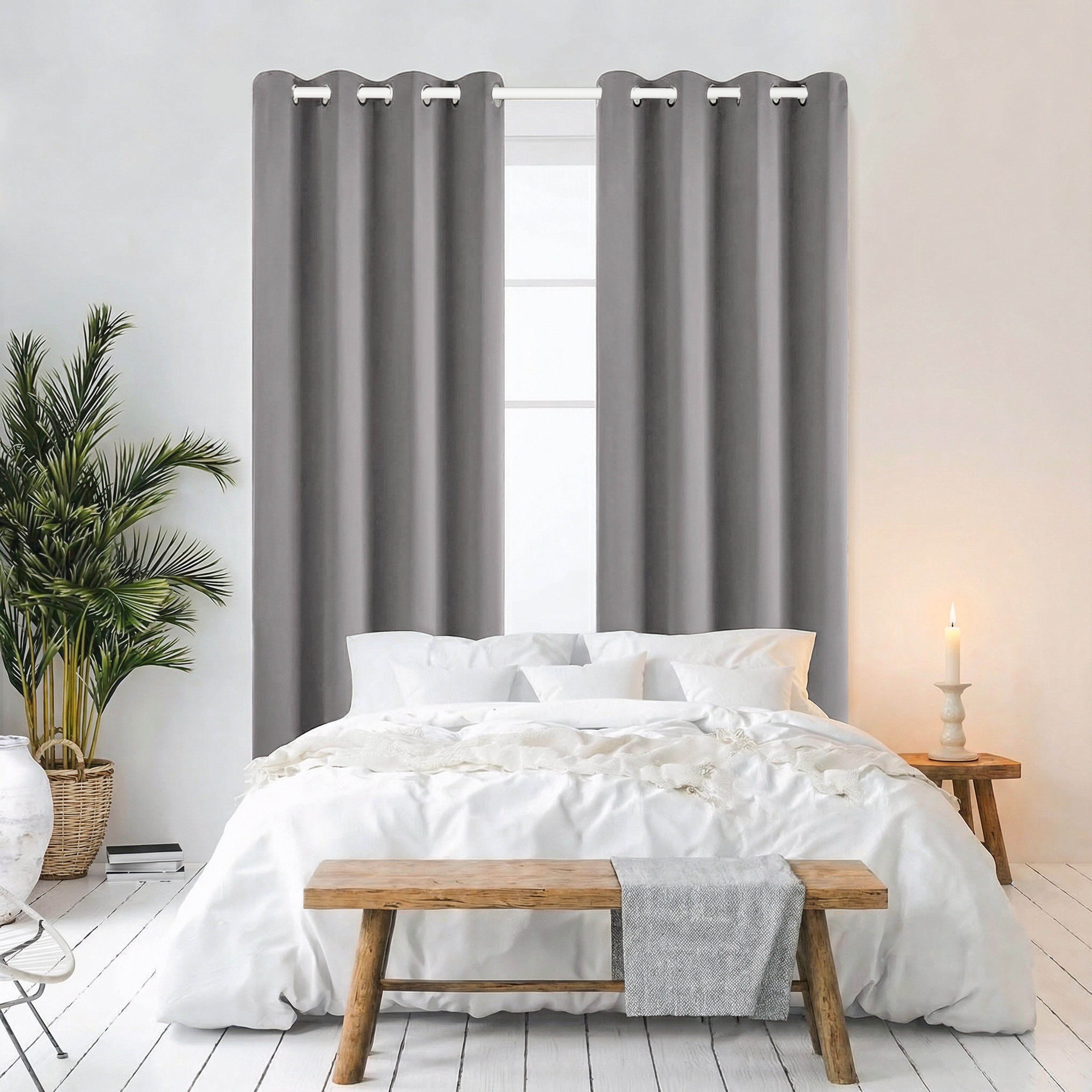 Cozyor Verdunkelungsvorhang 2er-Set inkl. 2 Magnethalter, thermoisolierend, Gardinen blickdicht (2 St), Ösen, verdunkelnd, Mikrofaser Polyester, Gardinen Thermo – Bild 5 von 5