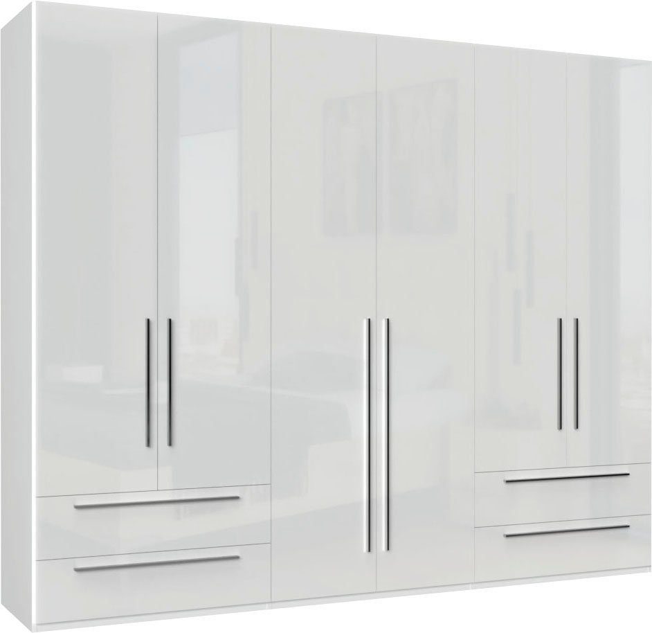 OTTO home Kleiderschrank Piano, UV lackiert, hochglänzend in beige oder weiß, FSC-zertifiziert (mit 4 Schubladen) 272 oder 317cm breit, Höhe 224cm, mit Soft-Close Funktion