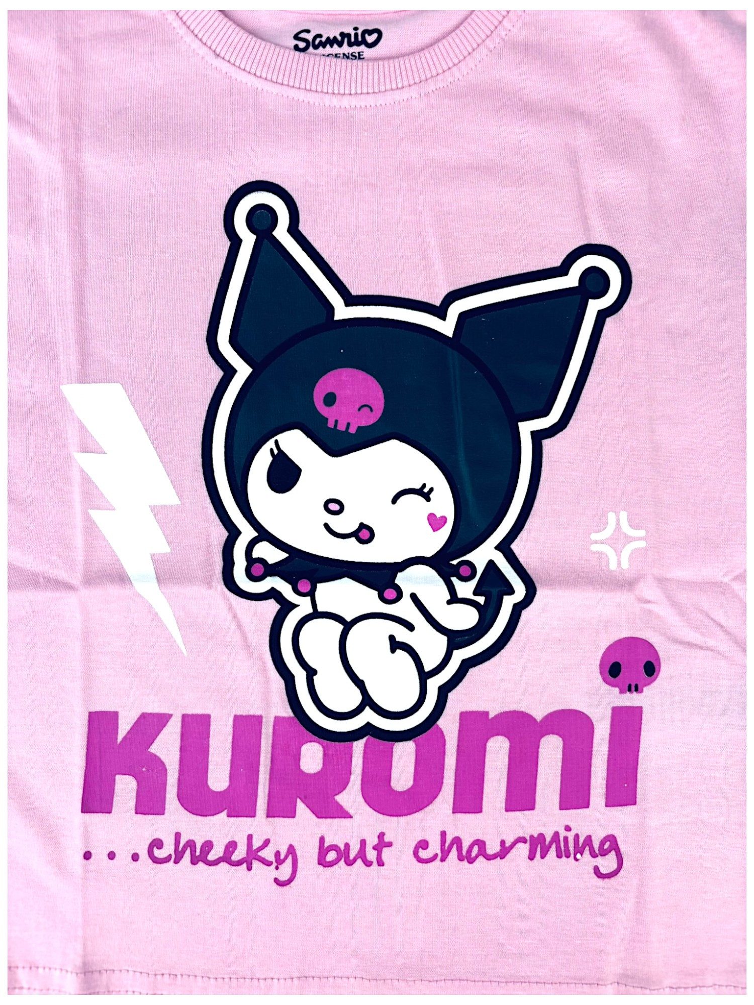 Hello Kitty T-Shirt Kuromi Mädchen Jersey Kurzarmshirt aus Baumwolle Gr. 116 - 158 cm