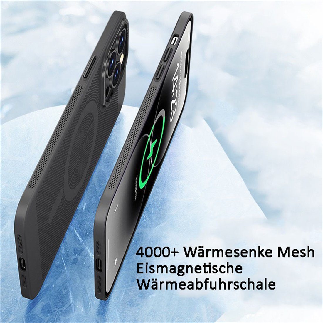DÖRÖY Handytasche Handy-Hüllen Saughülle iPhone 14 Weiß Plus,Wärmeschutzhülle,Magnetische Für