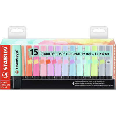 STABILO Marker Textmarker BOSS ORIGINAL, 14 Farben im Tischset