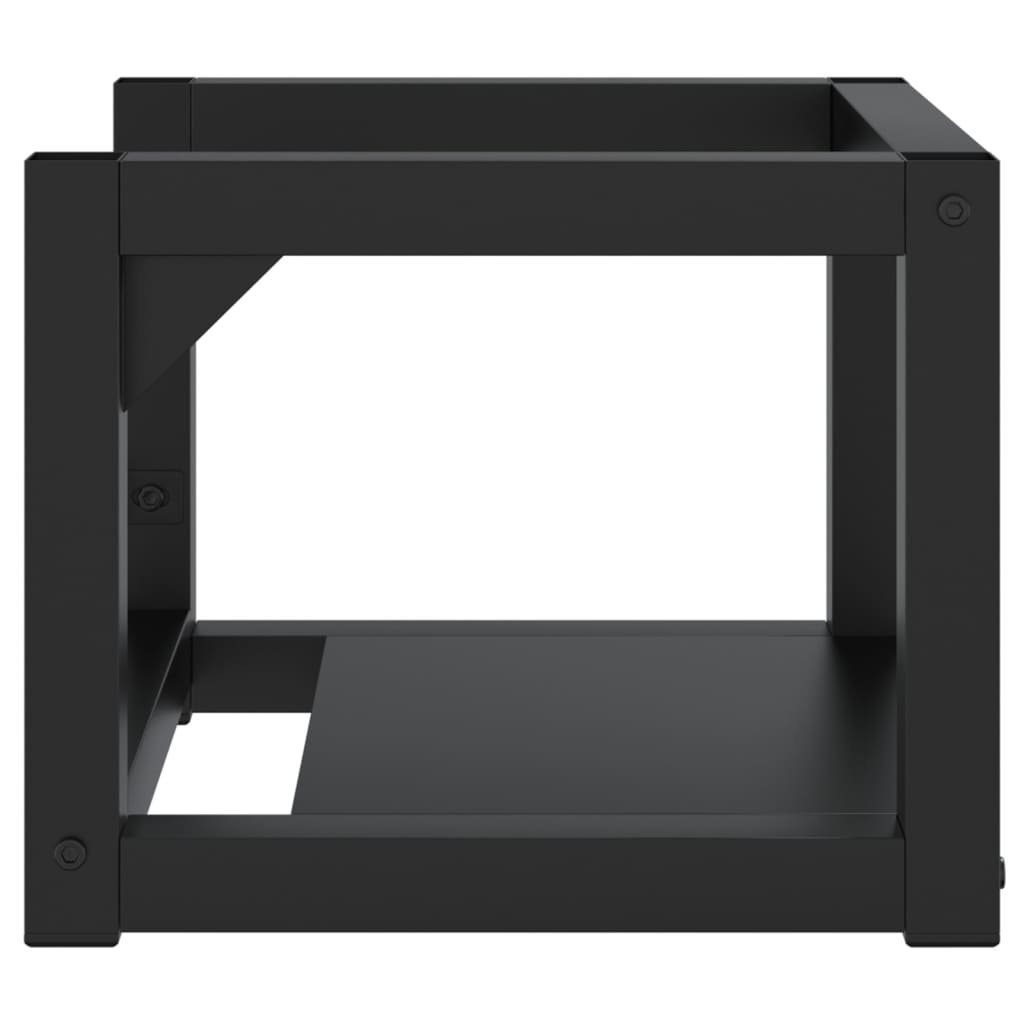 Eisen (1-St) 40x38x31 cm Badezimmerspiegelschrank Badezimmer vidaXL Wand-Waschtischgestell Schwarz