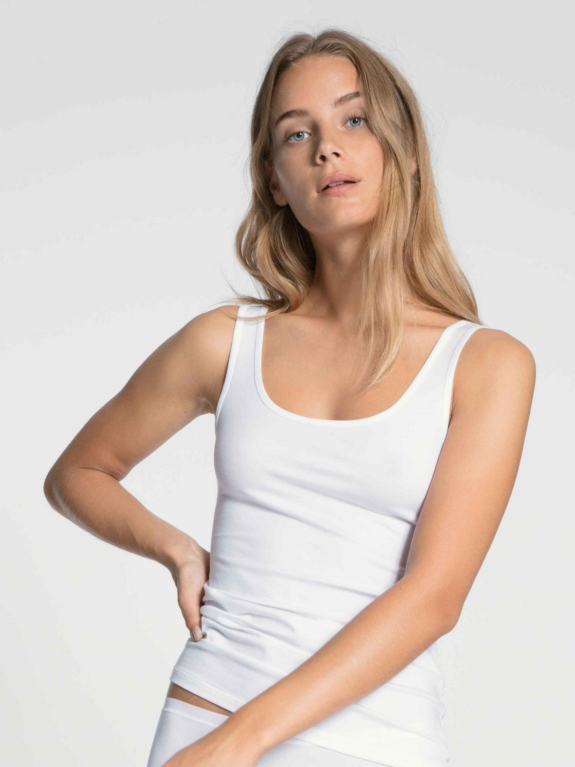 CALIDA Unterhemd »Light DAMEN Top ohne Arm 11600« (1 Stück), 100% Baumwolle,  mit Satinband eingefasst online kaufen | OTTO