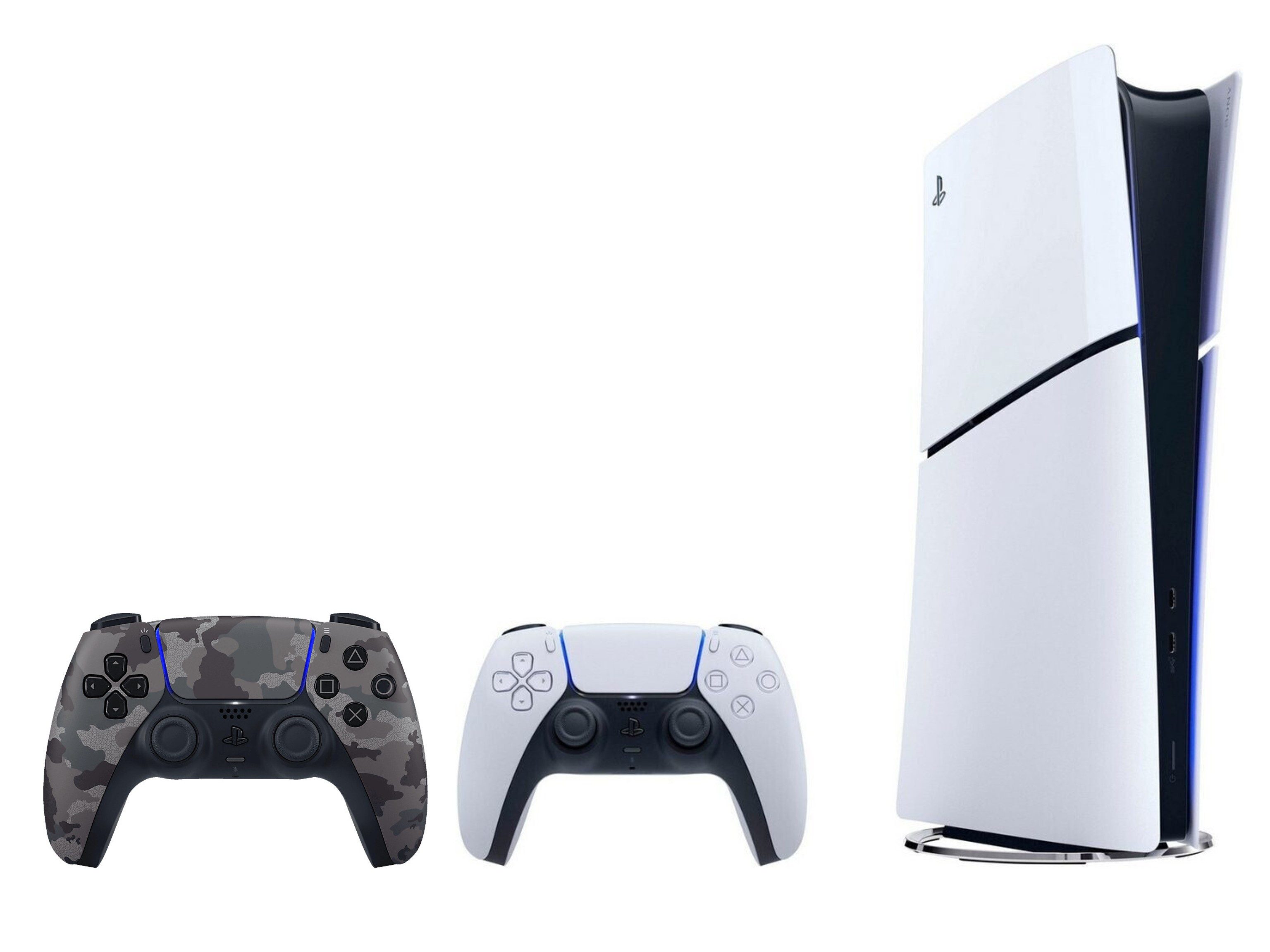 Playstation PlayStation 5 Slim Digital Edition Konsole + DualSense Camouflage (Set, 2 St., inkl. 2. DualSense Controller)