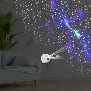 Retoo LED Nachtlicht LED Galaxy Sterne Projektor Nachtlicht Sternenhimmel Geschenk Lampe, LED fest integriert, Sternenhimmel Projektor mit Fernbedienung