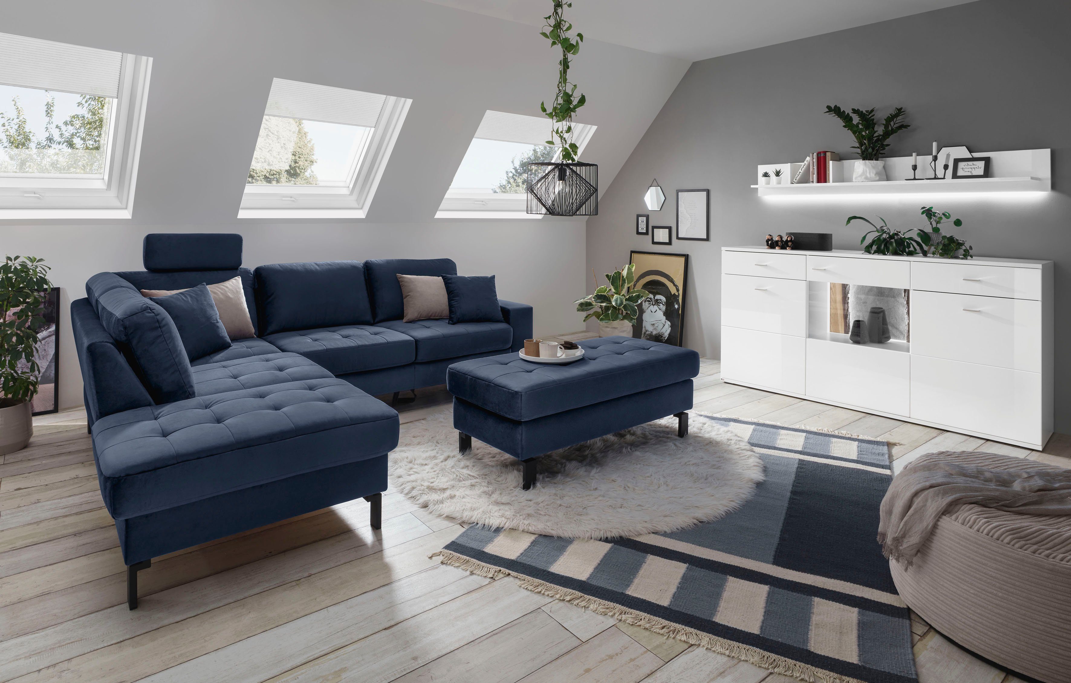 Set One By Musterring Ecksofa So 5500 Mit Schwarzen Fussen Online Kaufen Otto