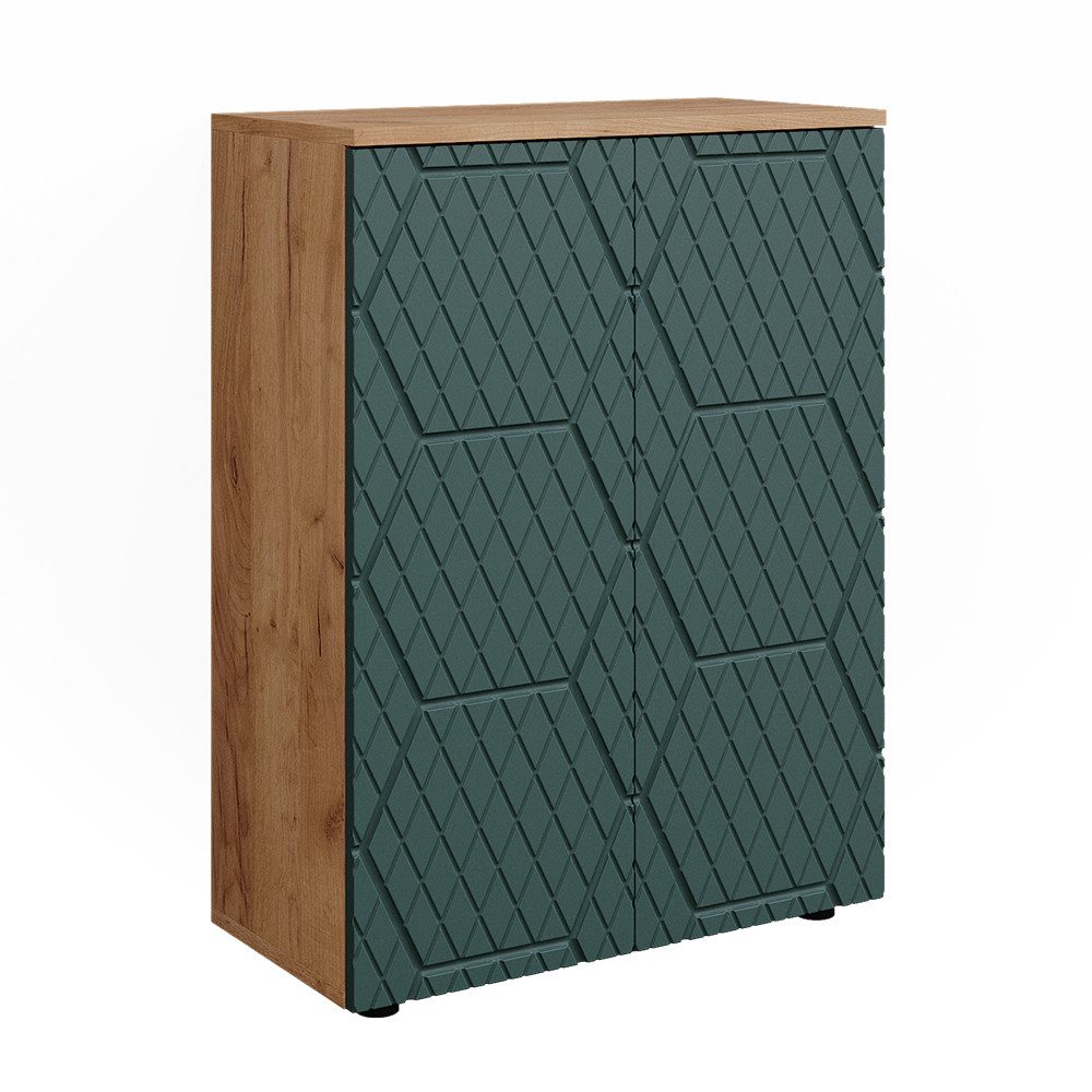 Vicco Midischrank Irma, Goldkraft Eiche/Grün, 60 günstig online kaufen