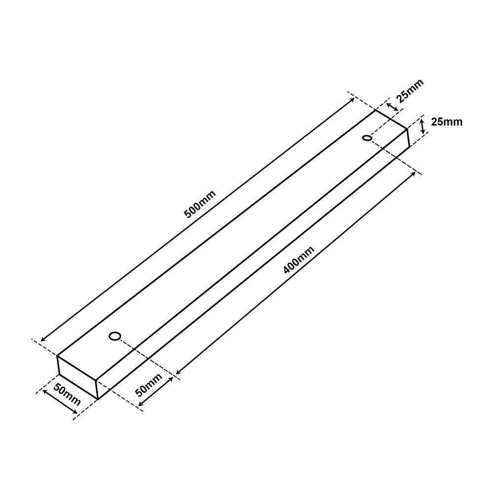Lightstock Deckenleuchte Baldachin für Lampe, 50 oder 80cm (H 2.5 x B 5 cm) – Bild 4 von 5