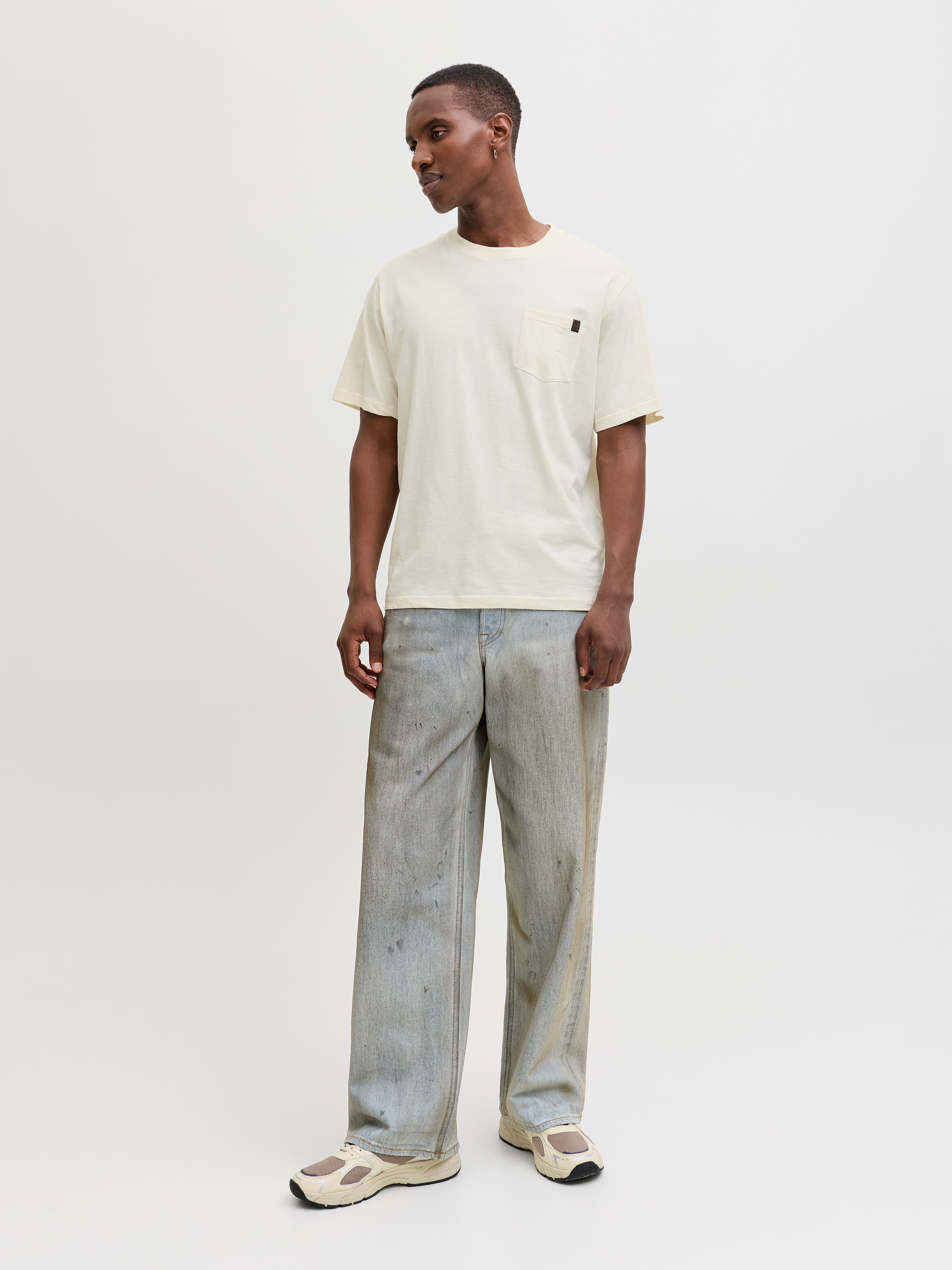 Jack & Jones Kurzarmshirt JJEDOVER SLUB TEE SS NOOS Baumwollmischung, relaxed fit – Bild 4 von 5