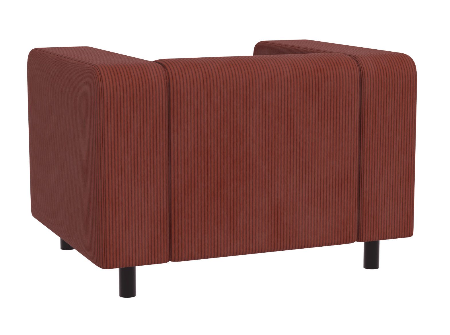 S-Style Möbel Sessel Gustav aus Cord-Stoff mit bequemem Sitz (Sessel x 1), mit Wellenfederung – Bild 5 von 5
