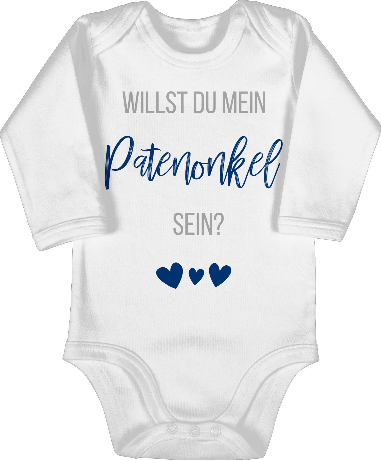 Shirtbody Willst du mein Patenonkel sein? Marine