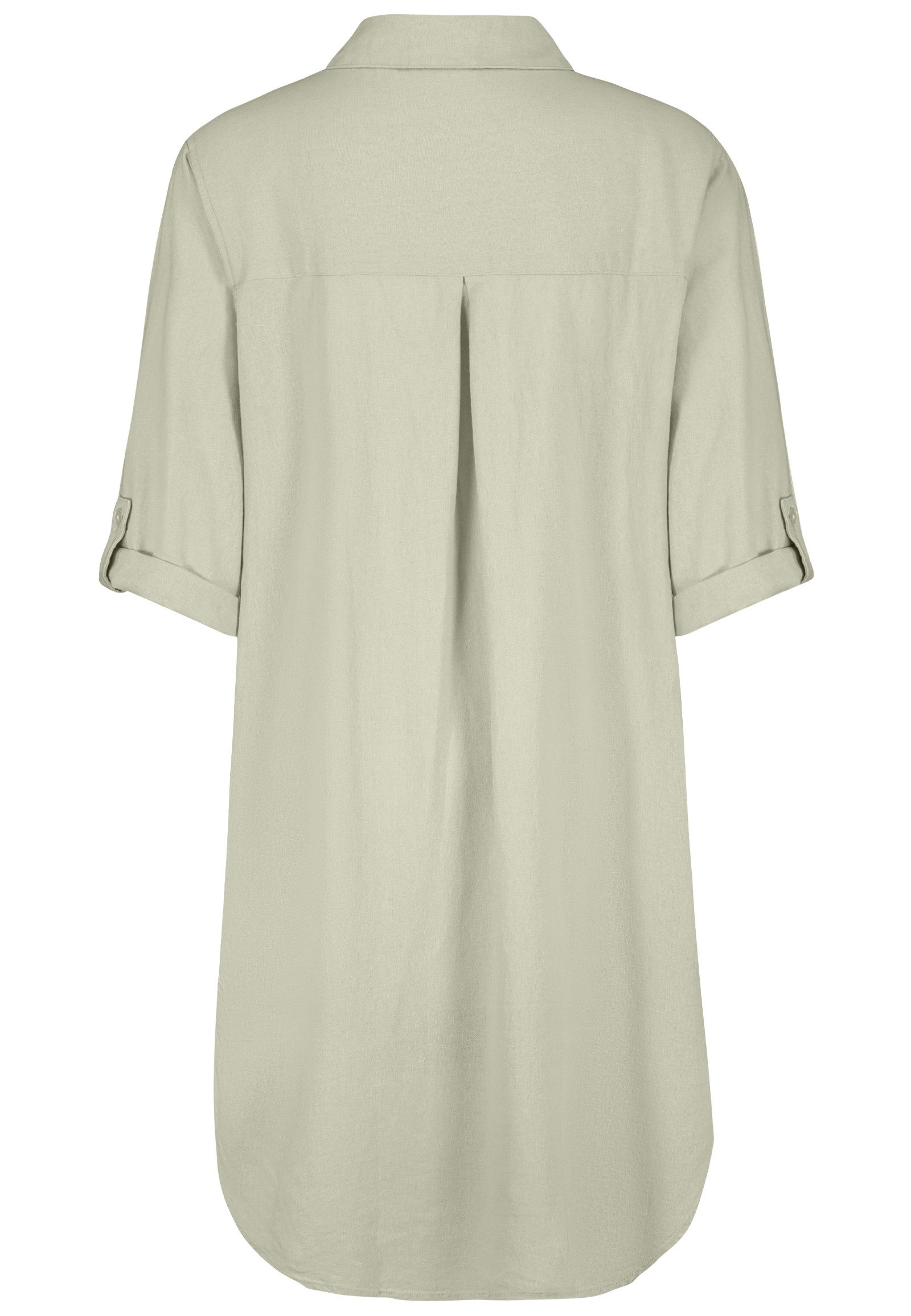 Eight2Nine Hemdbluse Damen Leinen Bluse atmungsaktiv Tunika Sommer langebluse Hemdbluse