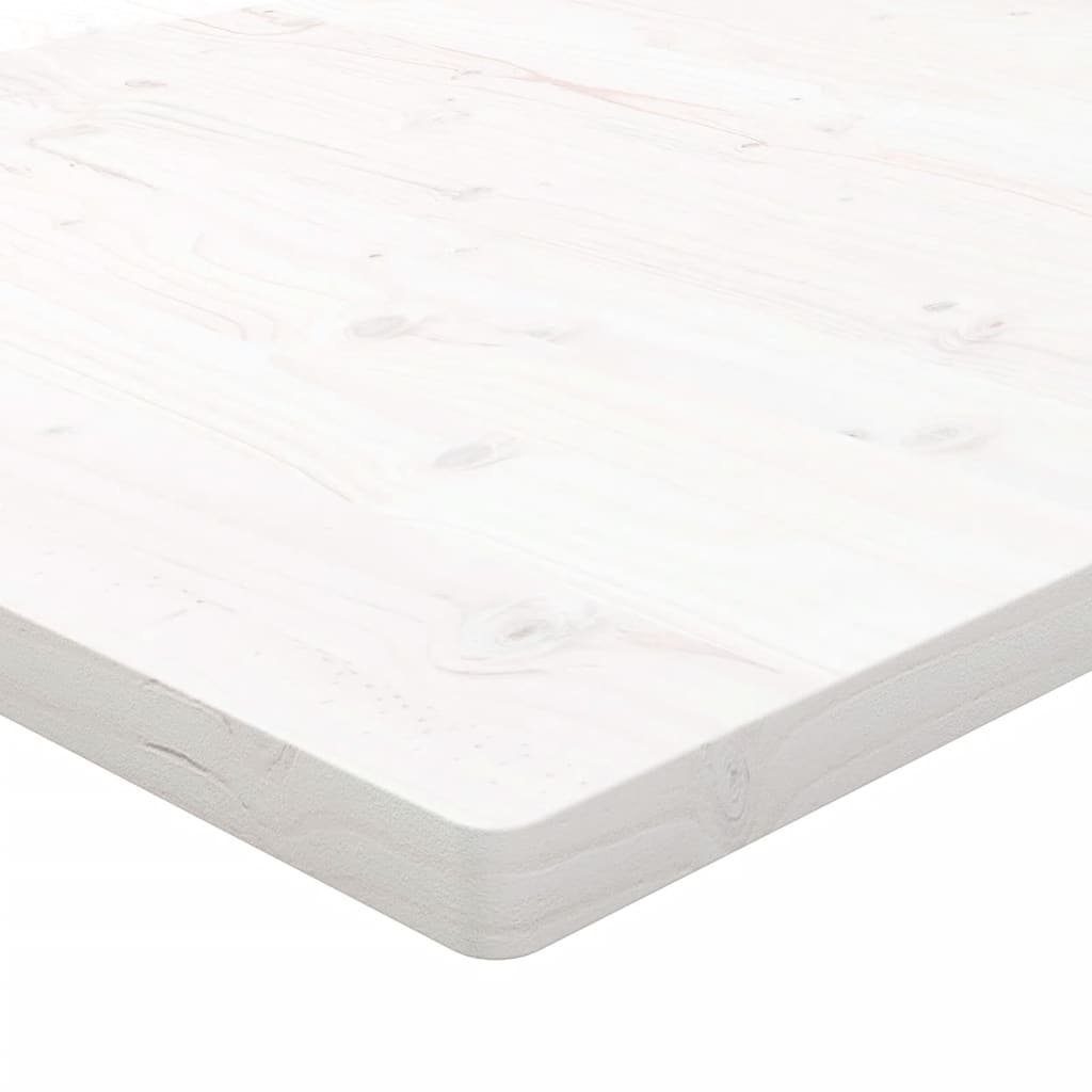 furnicato Kiefer cm Massivholz 50x50x2,5 Tischplatte Weiß St) Quadratisch (1