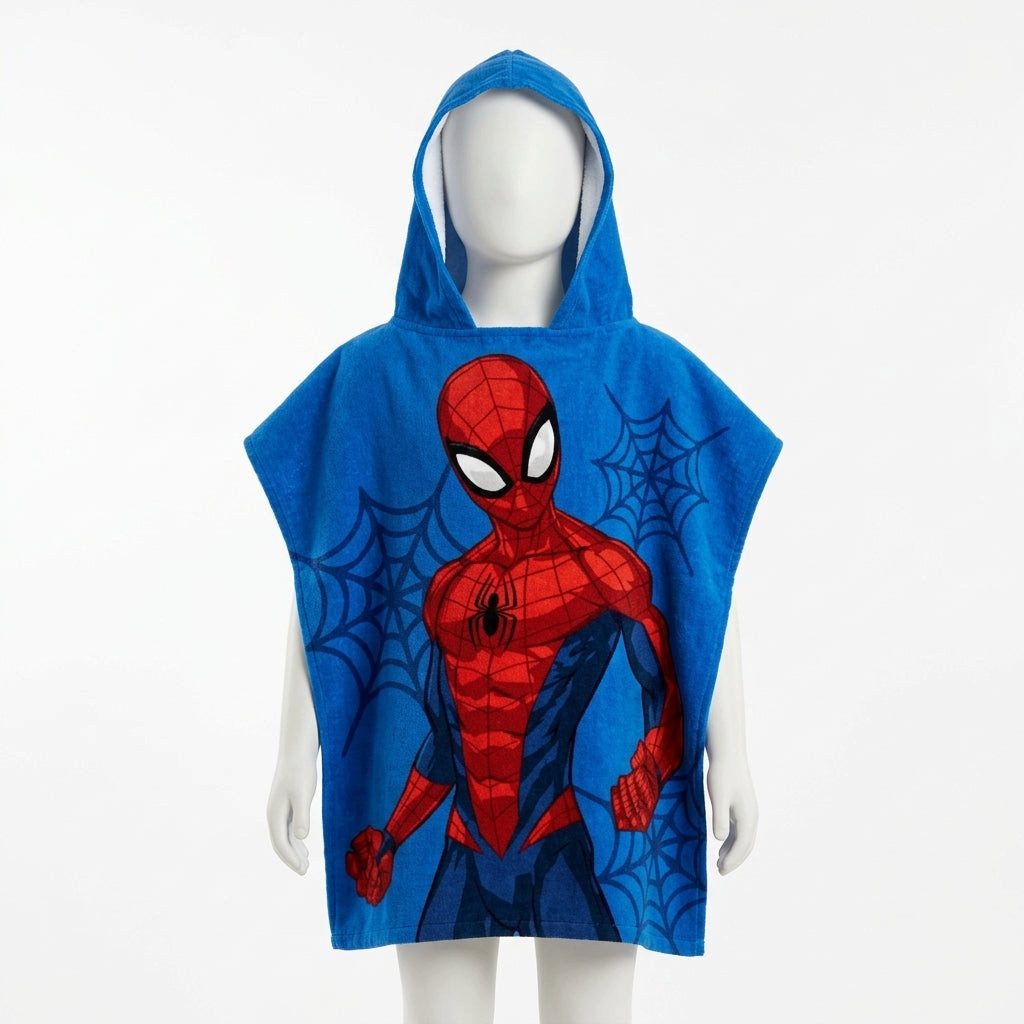 Spiderman Badeponcho Spider-Man Webcraft, Baumwolle, Mit Kapuze