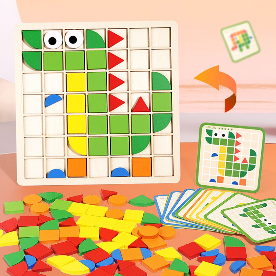 CLTYQ 3D-Puzzle 120pcs Kreative Mosaik-Puzzle,Hölzerne Muster günstig online kaufen