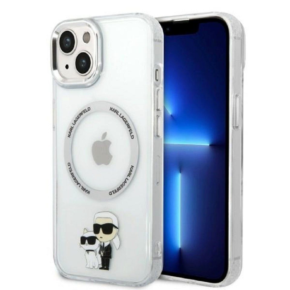 KARL LAGERFELD Handyhülle Case iPhone 14 MagSafe Katze Choupette 6,1 Zoll, Kantenschutz