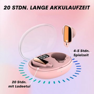 Xmenha Hi-Fi Stereo Sound Mini In-Ear-Kopfhörer (Ergonomisches Design und Touch-Steuerung für einfache Bedienung, ideal für verschiedene Ohrgrößen., Perfekt für ungestörten Schlaf & klare Anrufe, mit langer Akkulaufzeit)