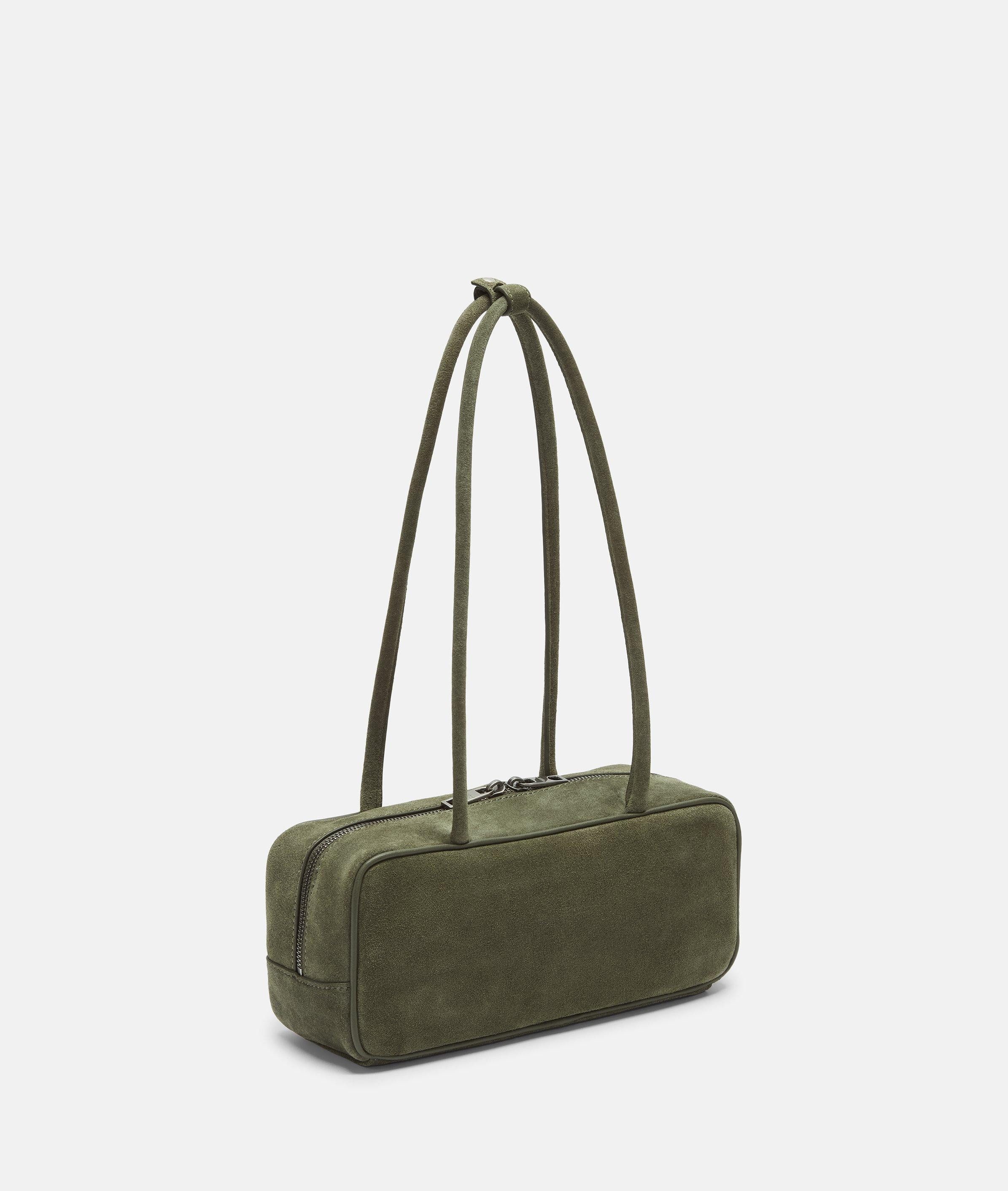 Liebeskind Berlin Schultertasche Jil Satchel S, Handliche Schultertasche aus Veloursleder