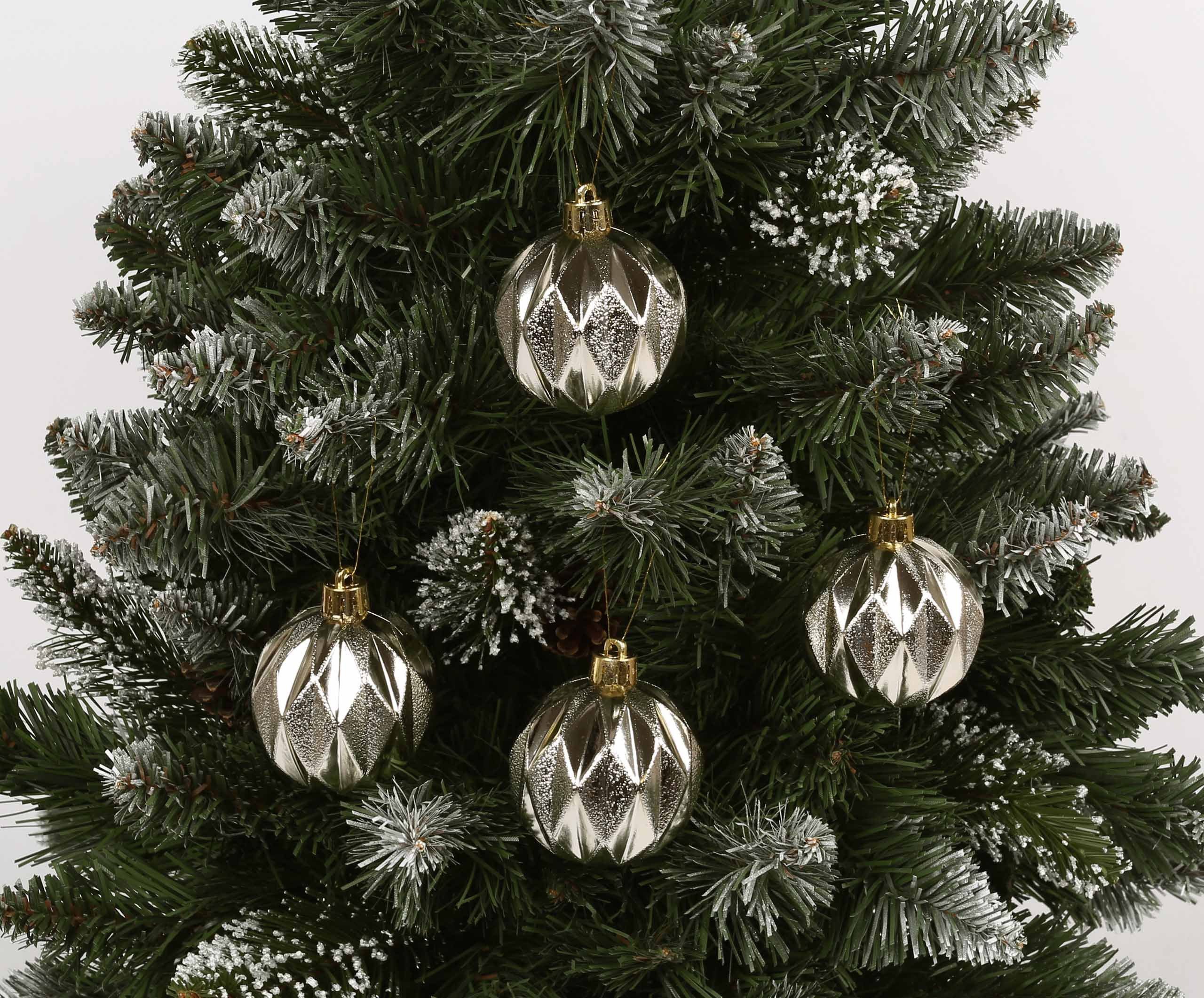 Sarcia.eu Weihnachtsbaumkugel Goldene kugeln Kunststoff 1Pack 6cm, aus 6Stück