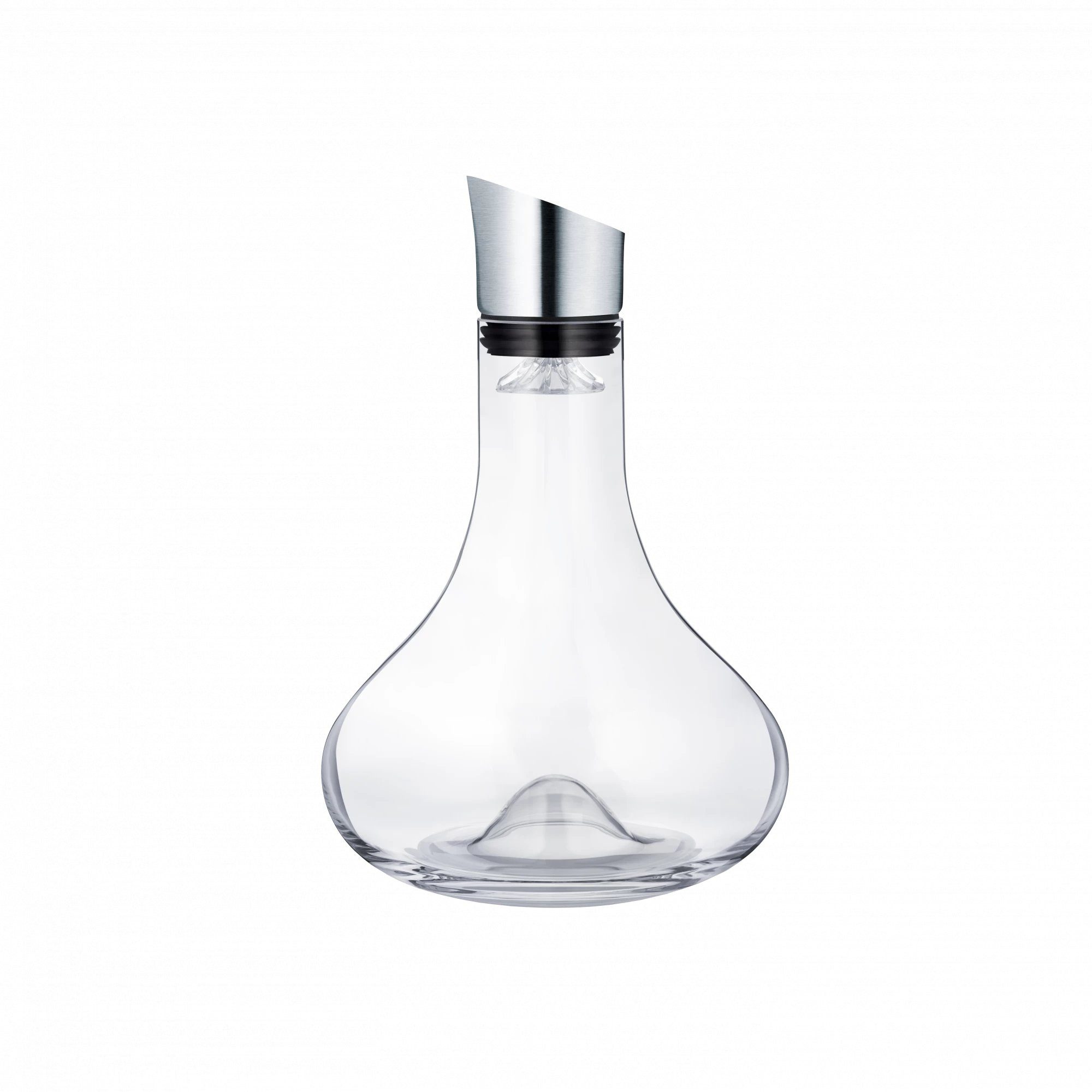 blomus Dekanter -ALPHA- Dekantierkaraffe: Funktional mit intelligentem Filtersystem, Edelstahl, Glas, Intelligent, Filtersystem, Tropffrei, Vielseitig, Modern