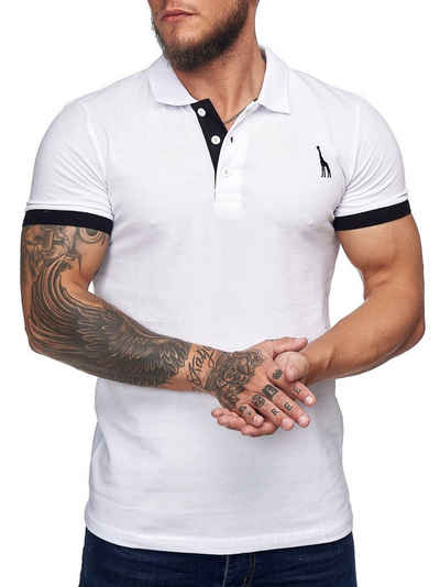 Code47 T-Shirt Code47 Herren Poloshirt Polohemd Basic Kurzarm Einfarbig Slim Fit (1-tlg)