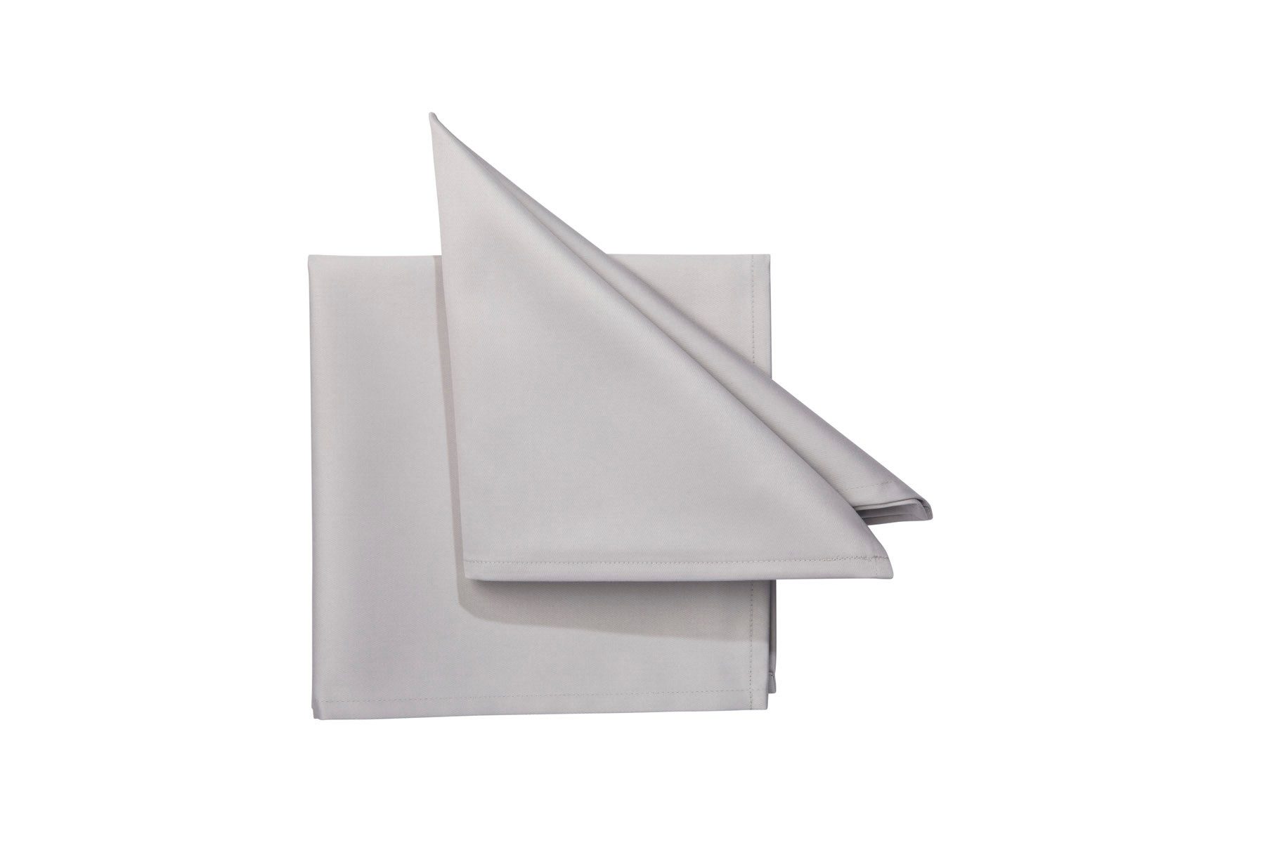 PICHLER Stoffserviette Uni-Satin uni Serviette 6er Set 45 x 45 cm SOLID Rechteck silber, (Spar-Set, 6 St., 6 Servietten), Servietten Fest Feier Kommunion