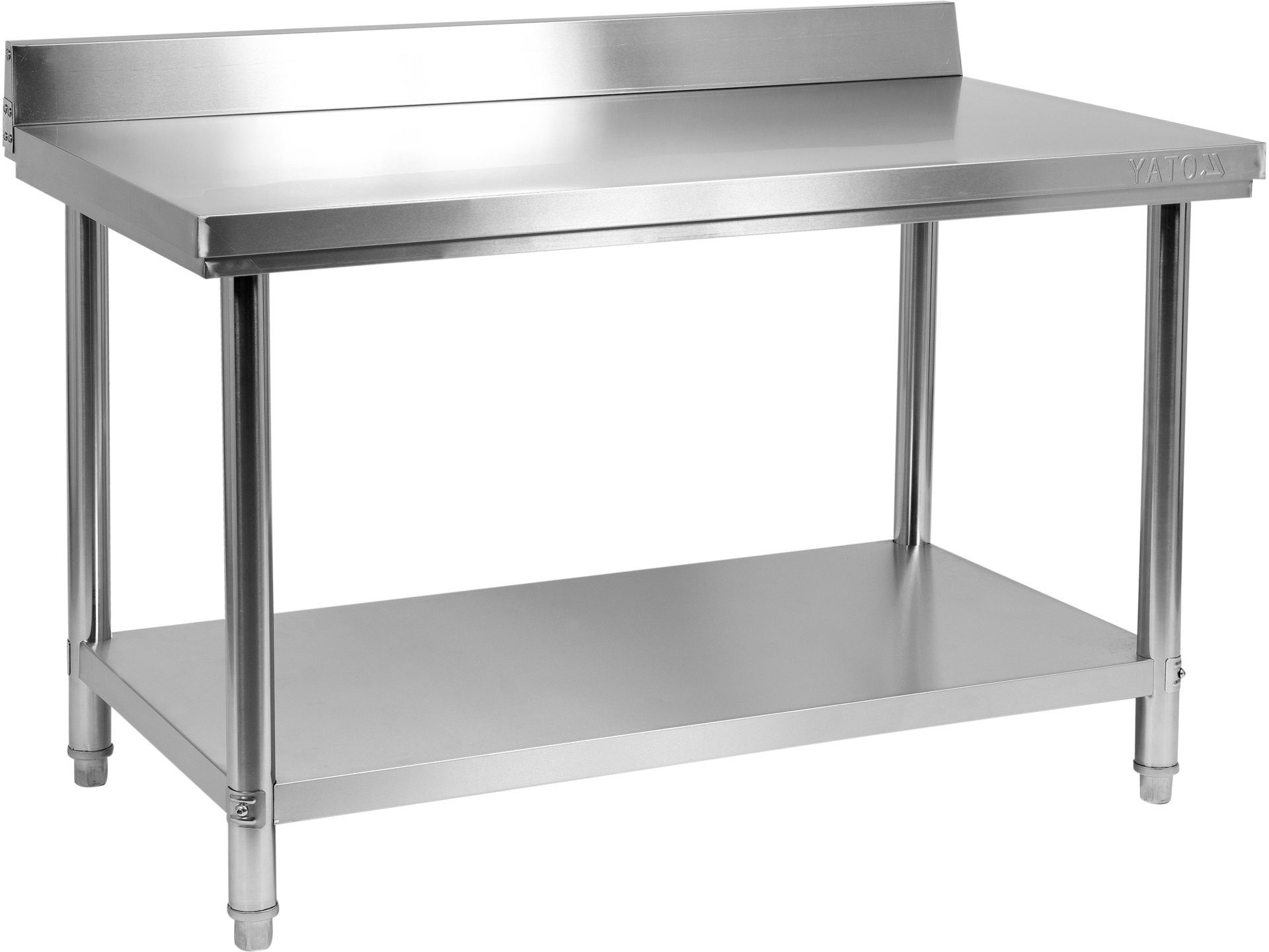 TRIZERATOP Arbeitstisch STÓŁ PRZYŚ. SKŁ. Z PÓŁ. 160×70×H85+10cm (Edelstahl Arbeitstisch mit Regal 160x70x85+10 cm, Edelstahl Arbeitstisch mit Regal 160x70x85+10 cm)