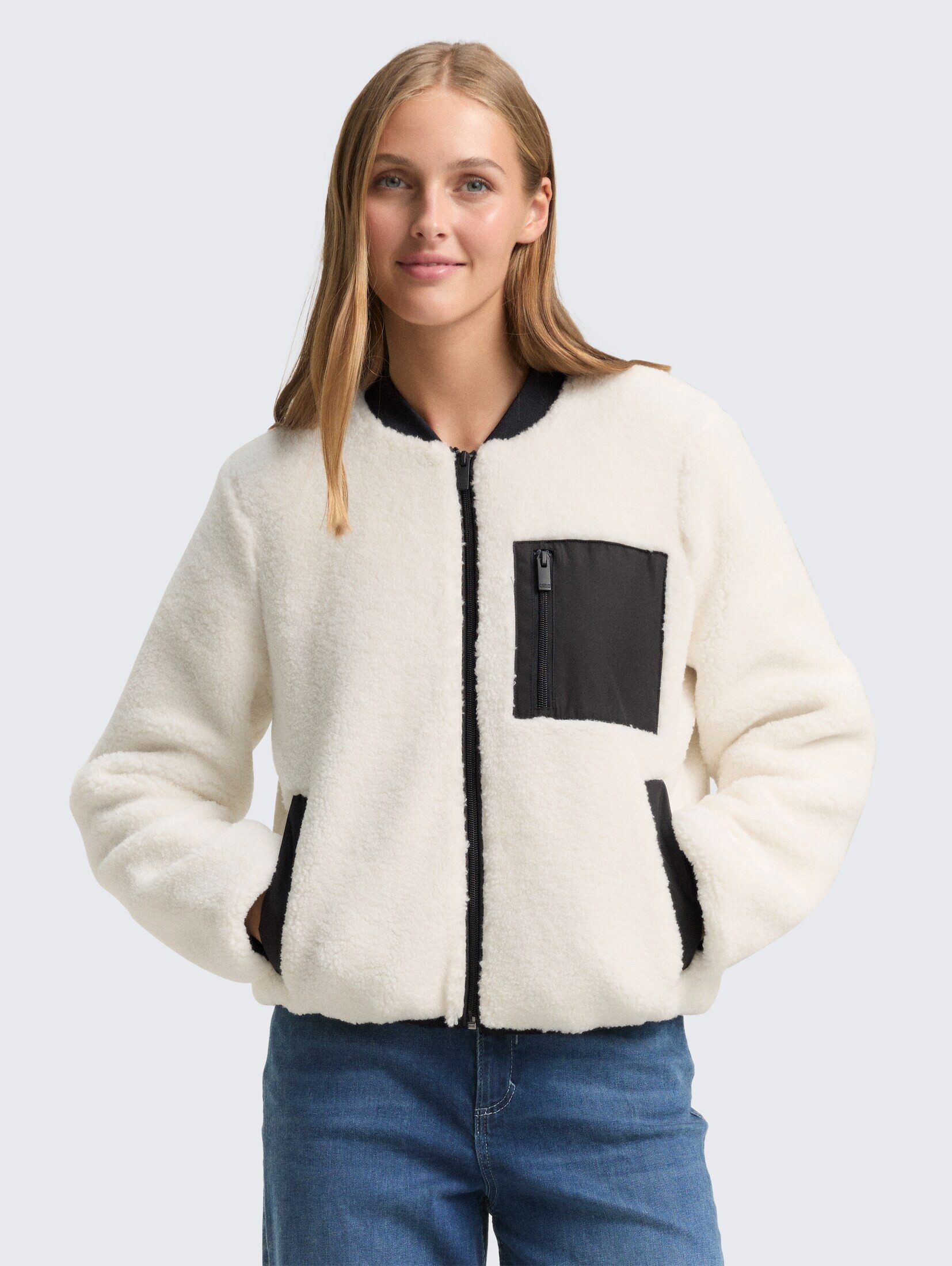 TOM TAILOR Denim Steppjacke Teddy-Jacke mit günstig online kaufen