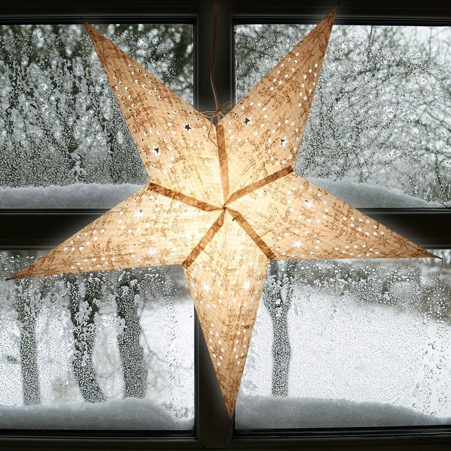 60cm Adventstern Fensterdek Leuchtstern Dekostern Weihnachtsstern Weihnachtsdeko BURI