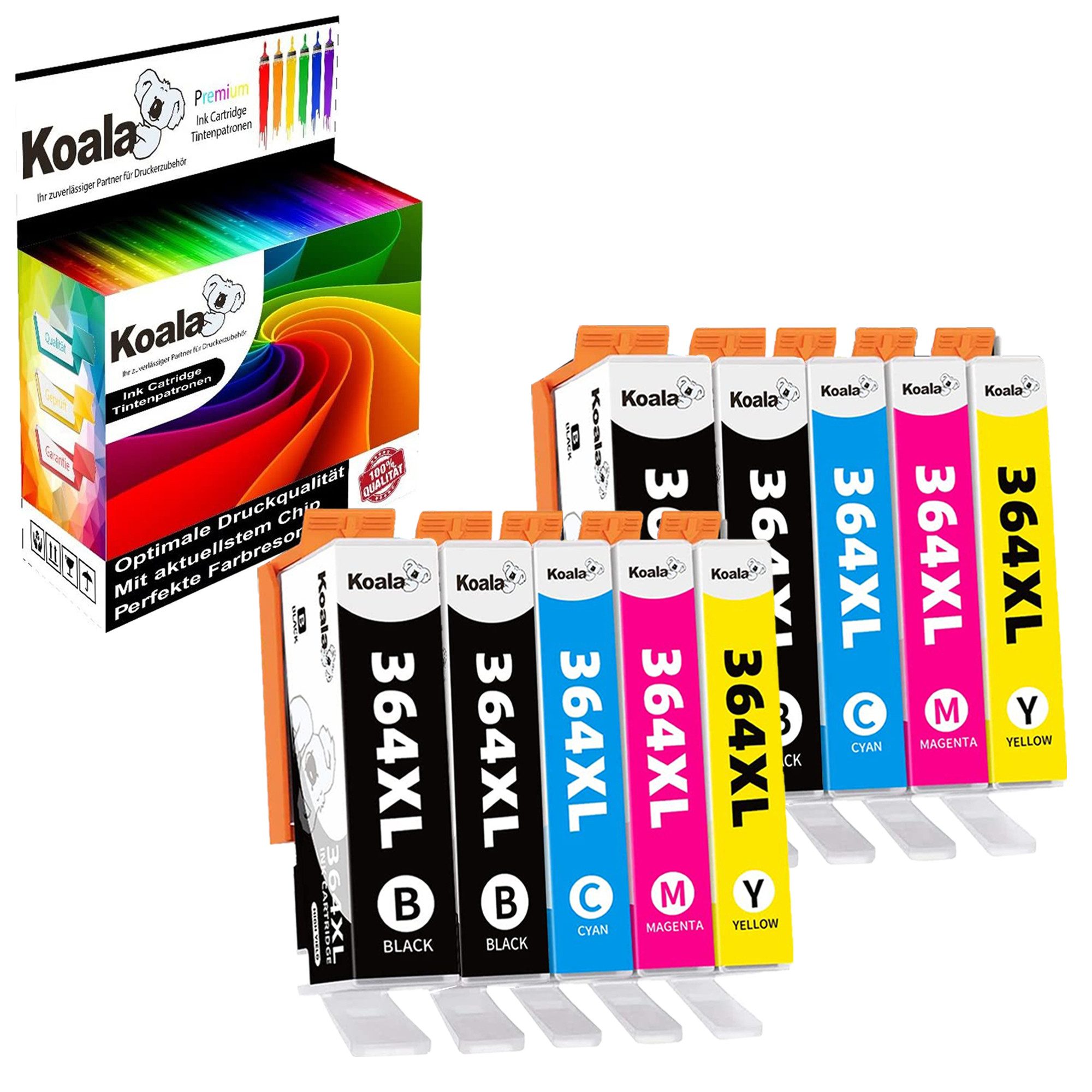 Koala HP 364XL PhotoSmart 7510 7520 DeskJet 3520 3522 3524, 10er-Pack Tintenpatrone
