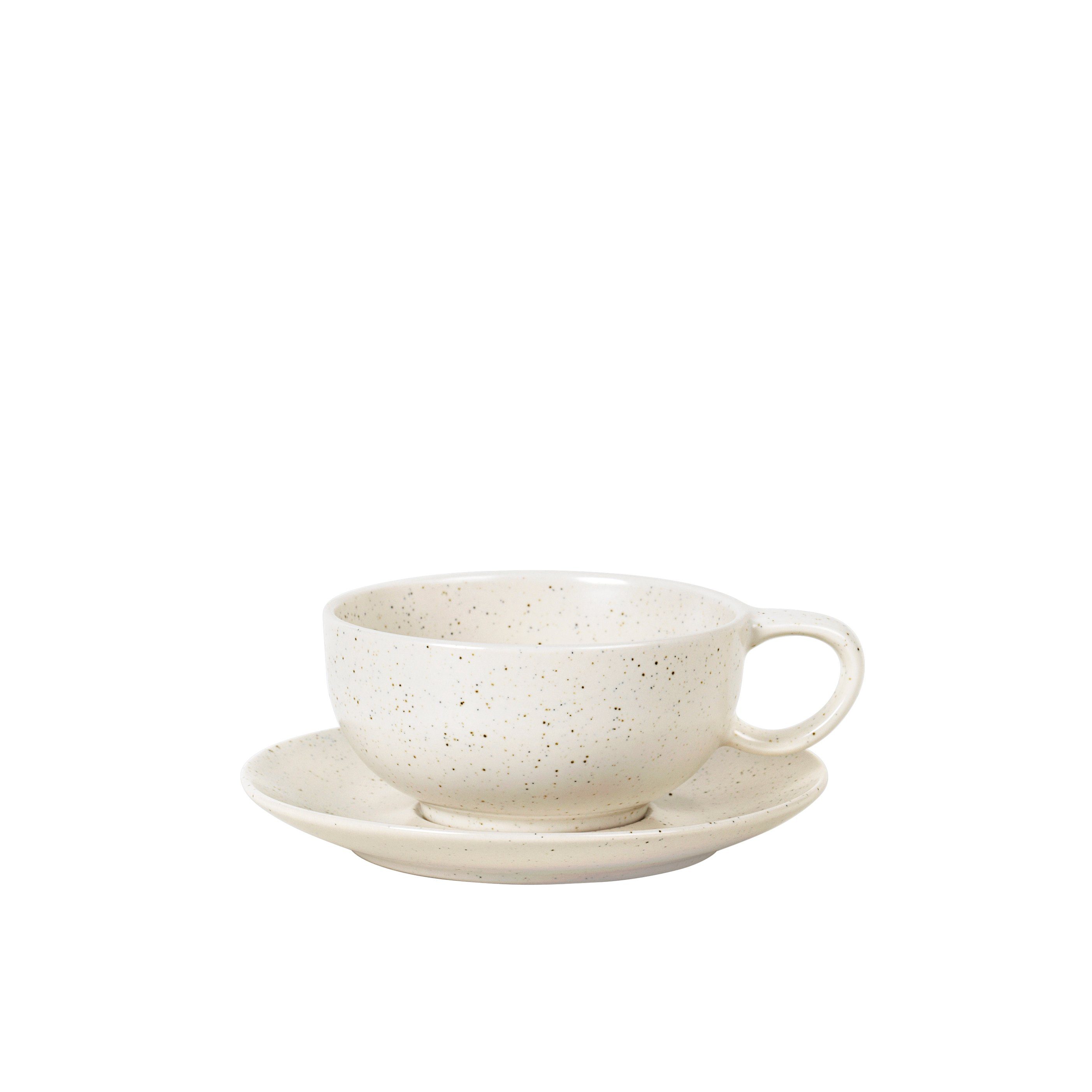 Broste Copenhagen Tasse Broste Copenhagen Nordic Vanilla Tasse & Untertasse 0,25l, Steingut