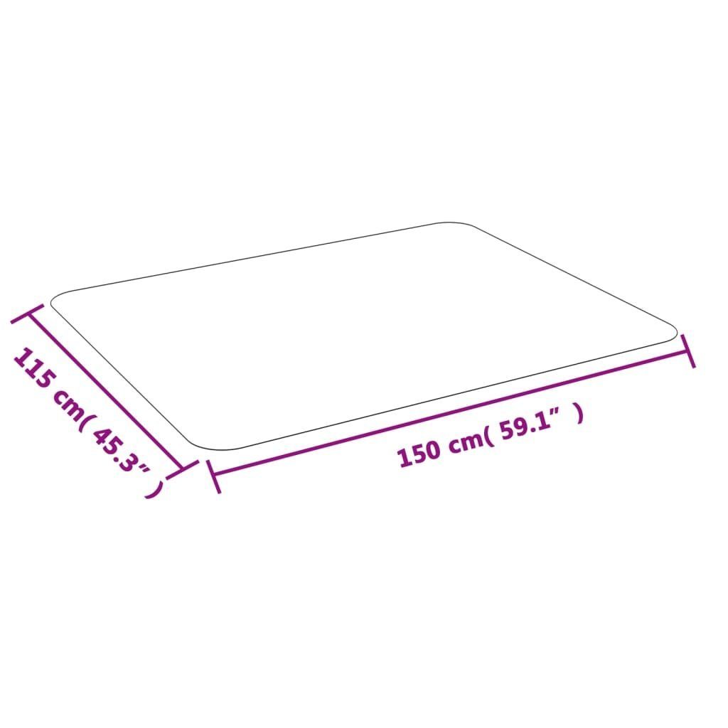 Teppich Rechteck, 150x115 Höhe: Fußmatte PVC, oder 0 für vidaXL, Laminat Bodenschutzmatte cm mm