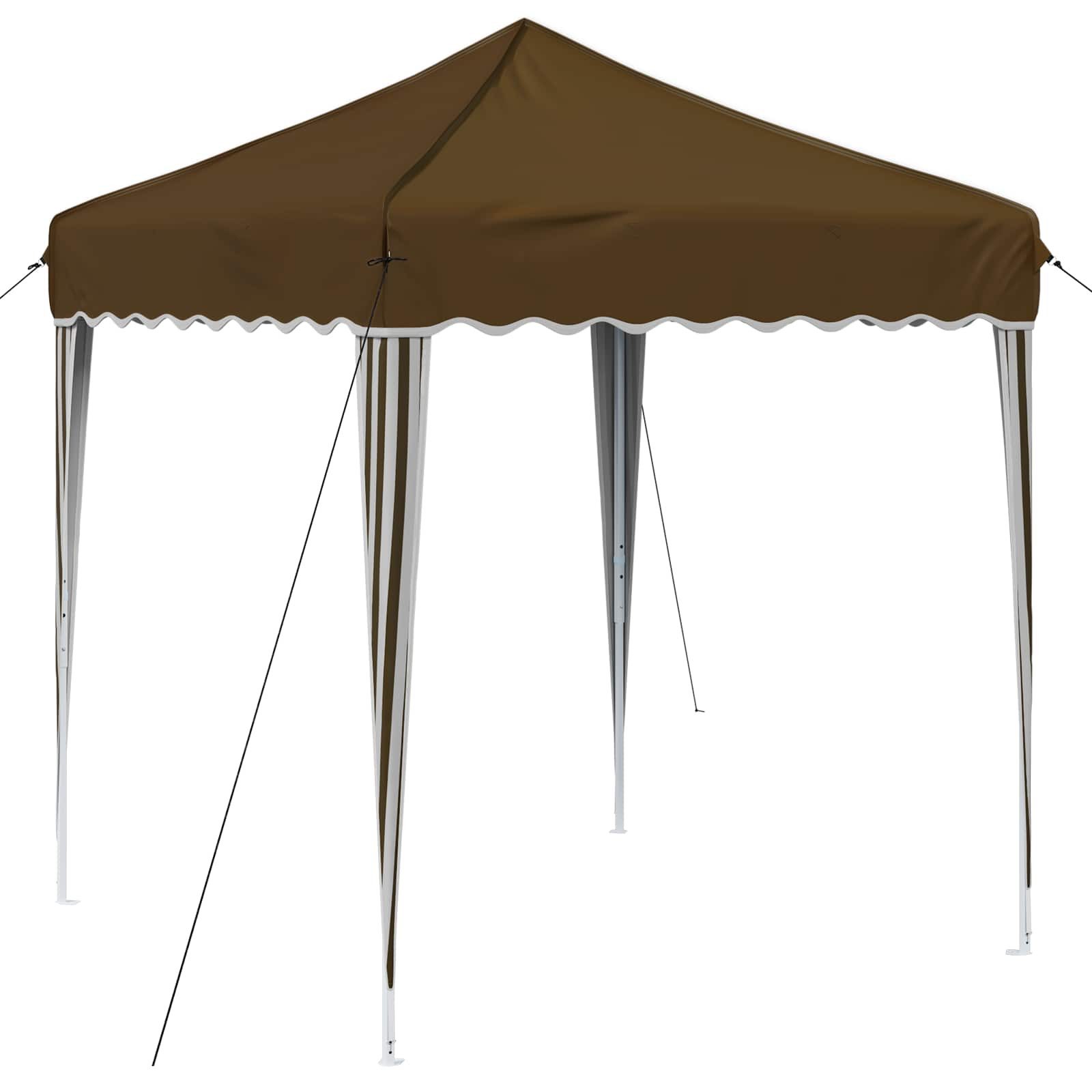 vidaXL Partyzelt Pop-up Partyzelt 195 x 195 x 245 cm Taupe Oxford-Stoff