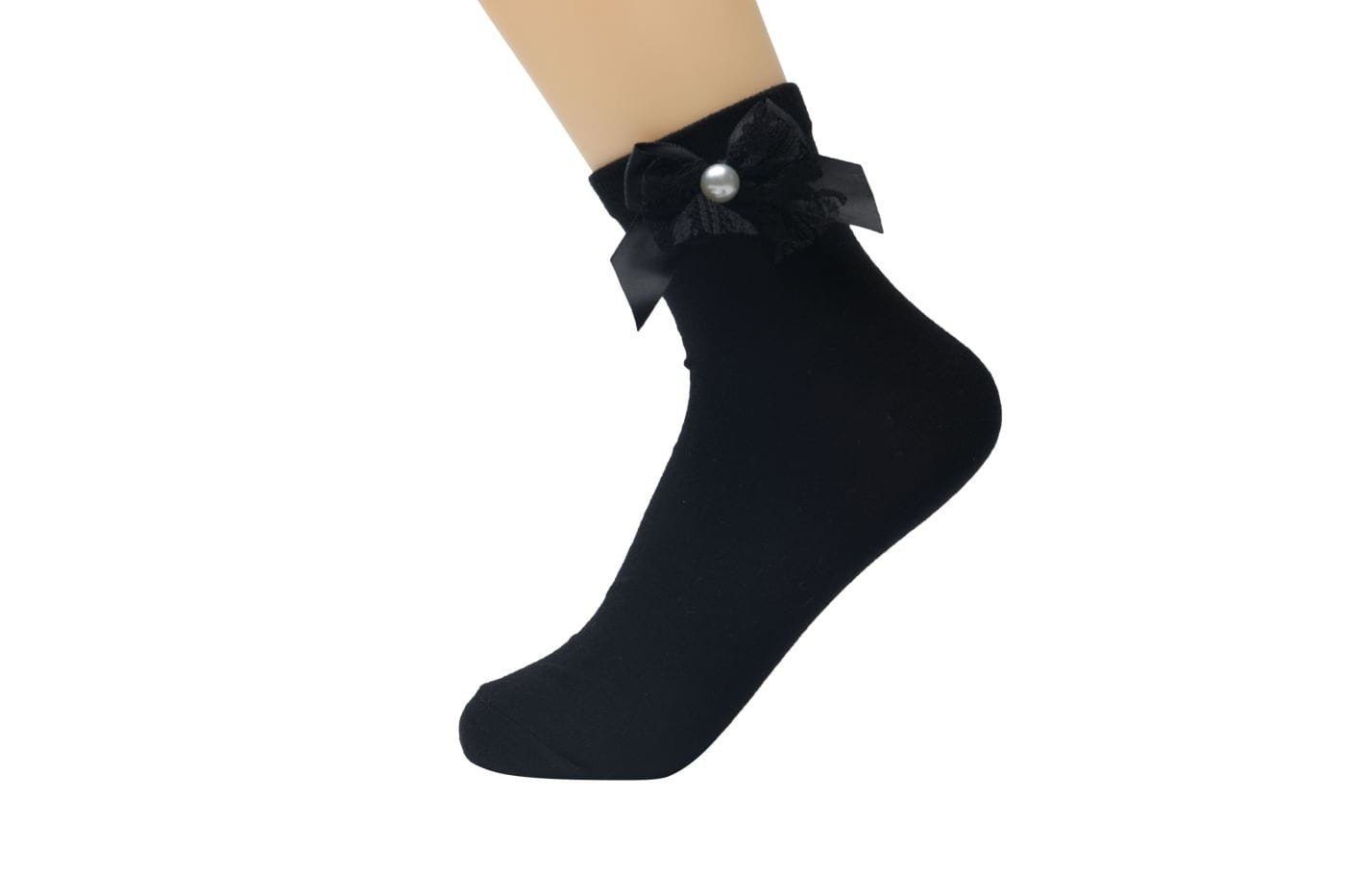 eleganter Paar Baumwollsocken (Paar, Frauen Paar aus 1 36/41 mit Socken) 1 Glitzer zwei für bestehend Lycille schwarz Modell 5 Socken