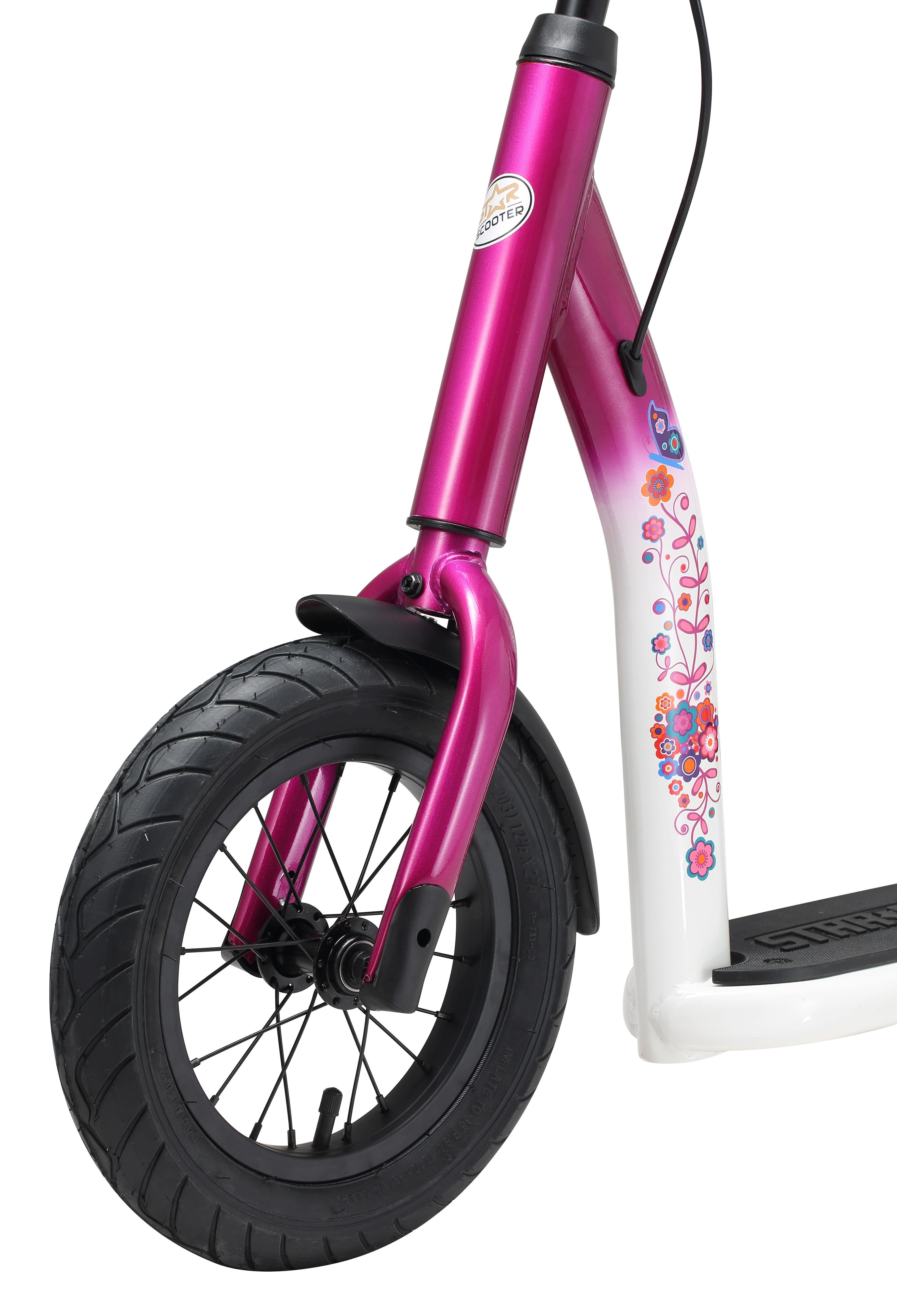 Star-Scooter Cityroller 12 Zoll, ab 8 Jahre, Kinder City Roller ab 124 cm, Jungen, Mädchen, Höhenverstellbar, Seitenständer