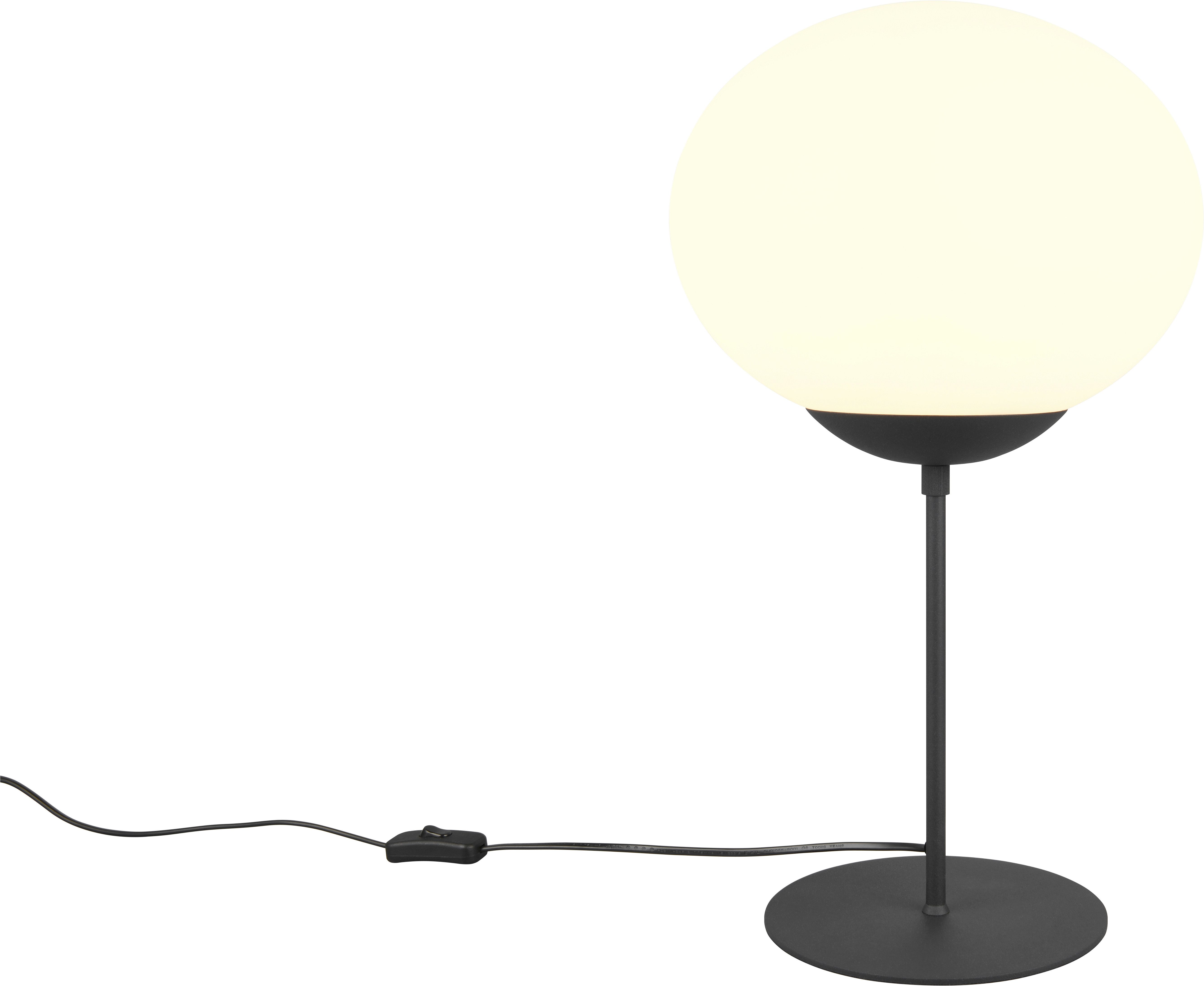Tischleuchte FOMENTO, Tischlampe mit Glasschirm Ø 30cm, exkl 1x E27 max 40W