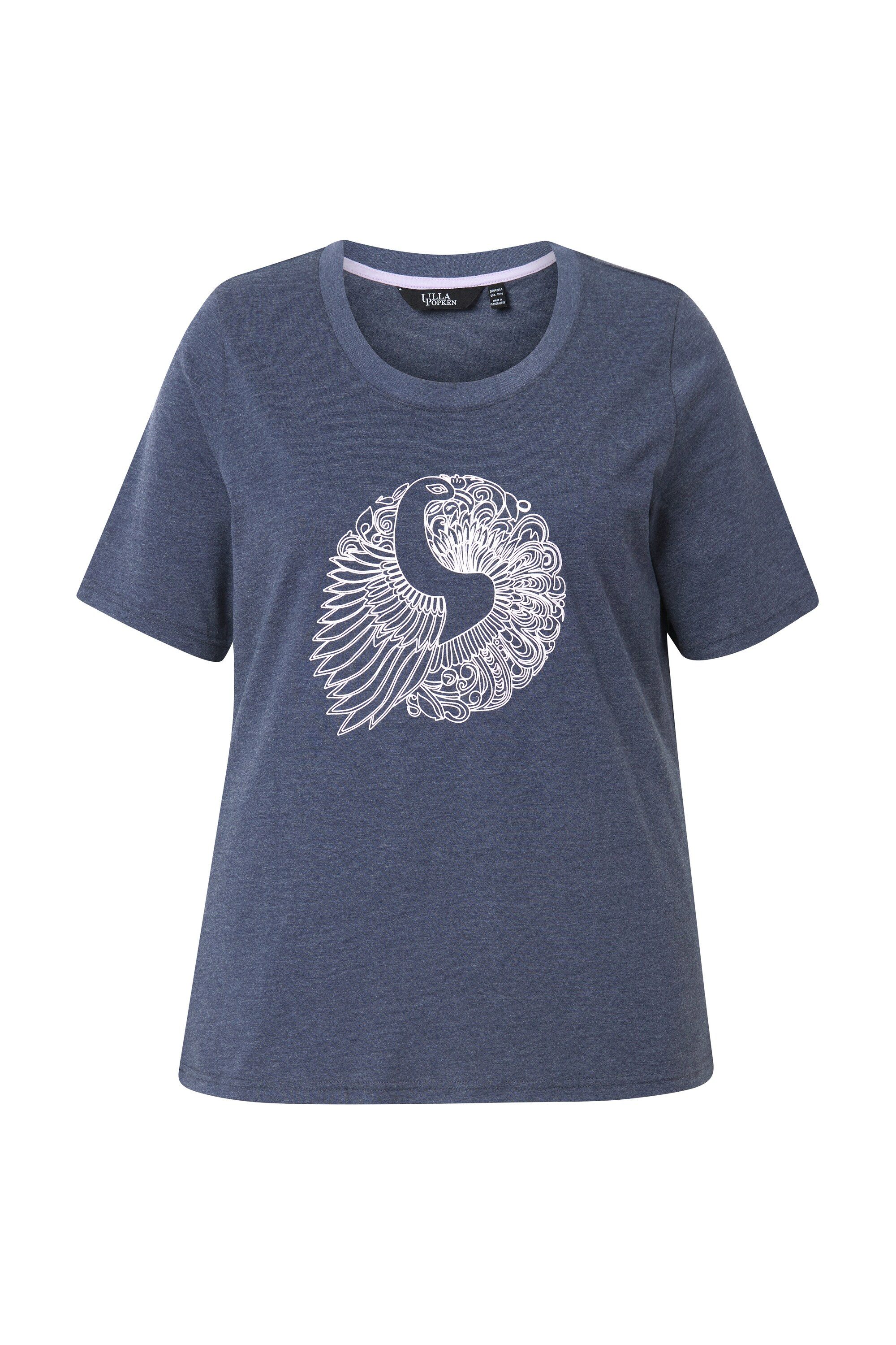 Ulla Popken T-Shirt T-Shirt Tiermotiv Classic Rundhals Halbarm günstig online kaufen