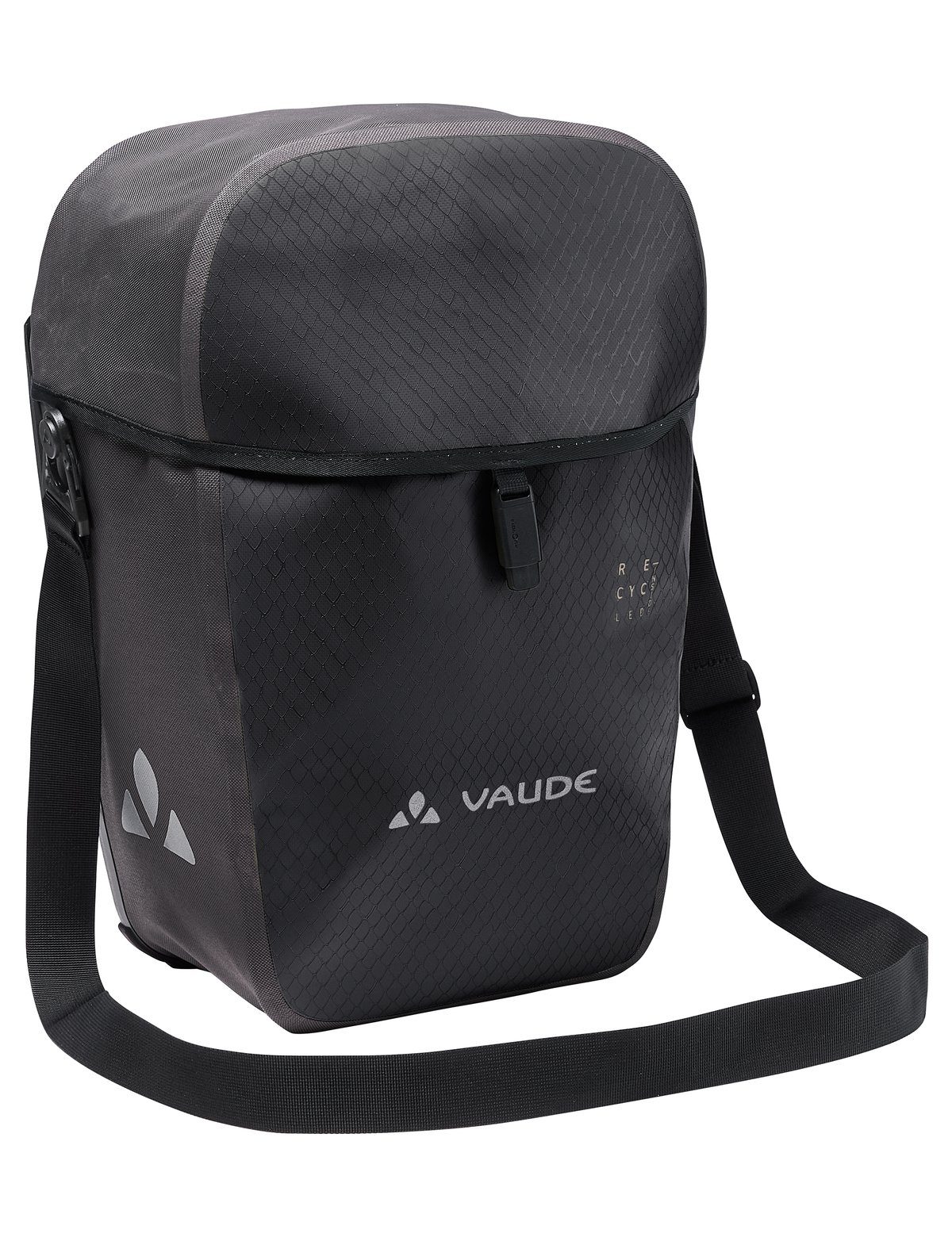 Aqua (1-tlg), Commute Gepäckträgertasche black VAUDE Knopf Grüner Single