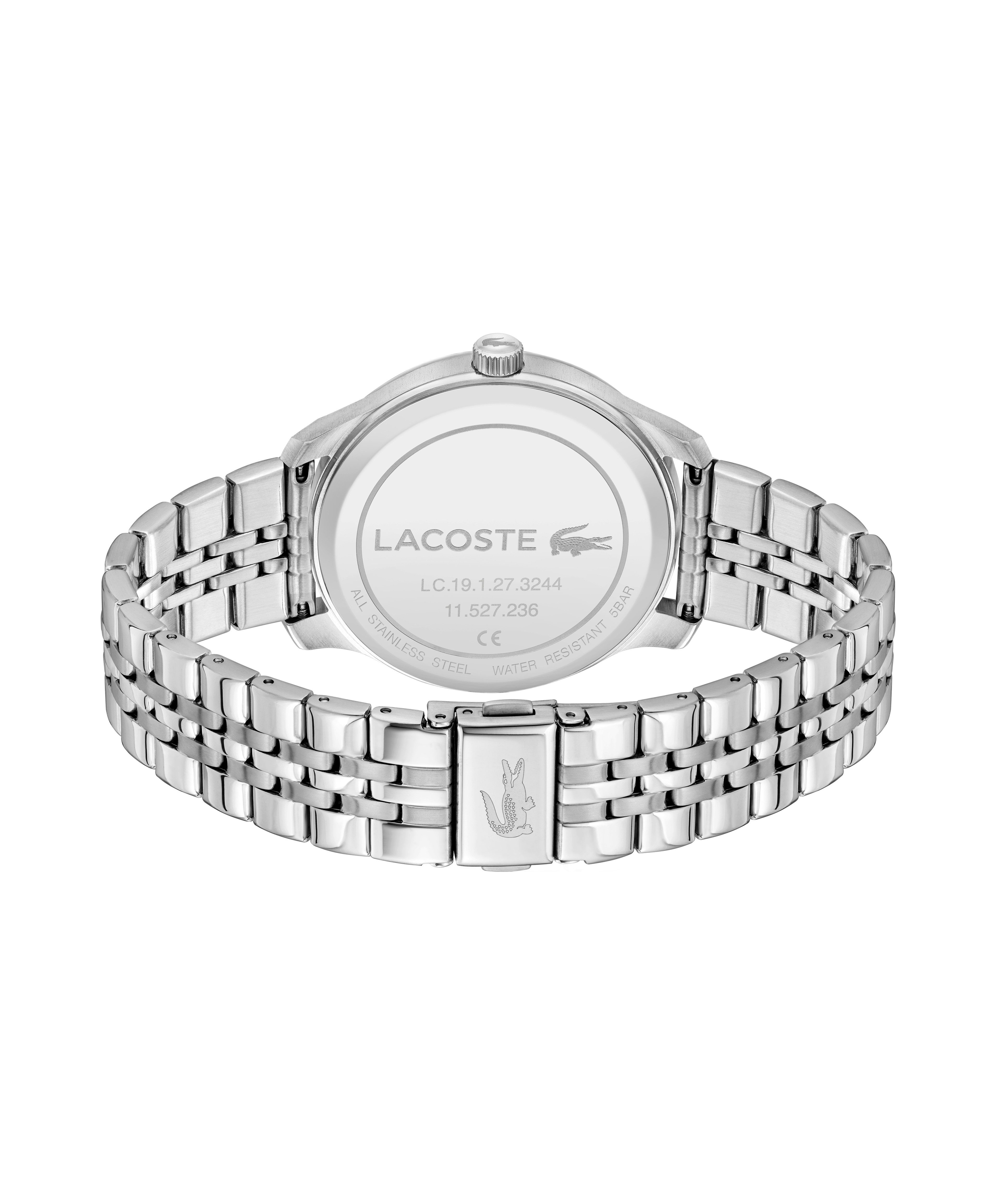 Lacoste Quarzuhr Lisbon 2011478, Armbanduhr, Herrenuhr, Edelstahlarmband, analog
