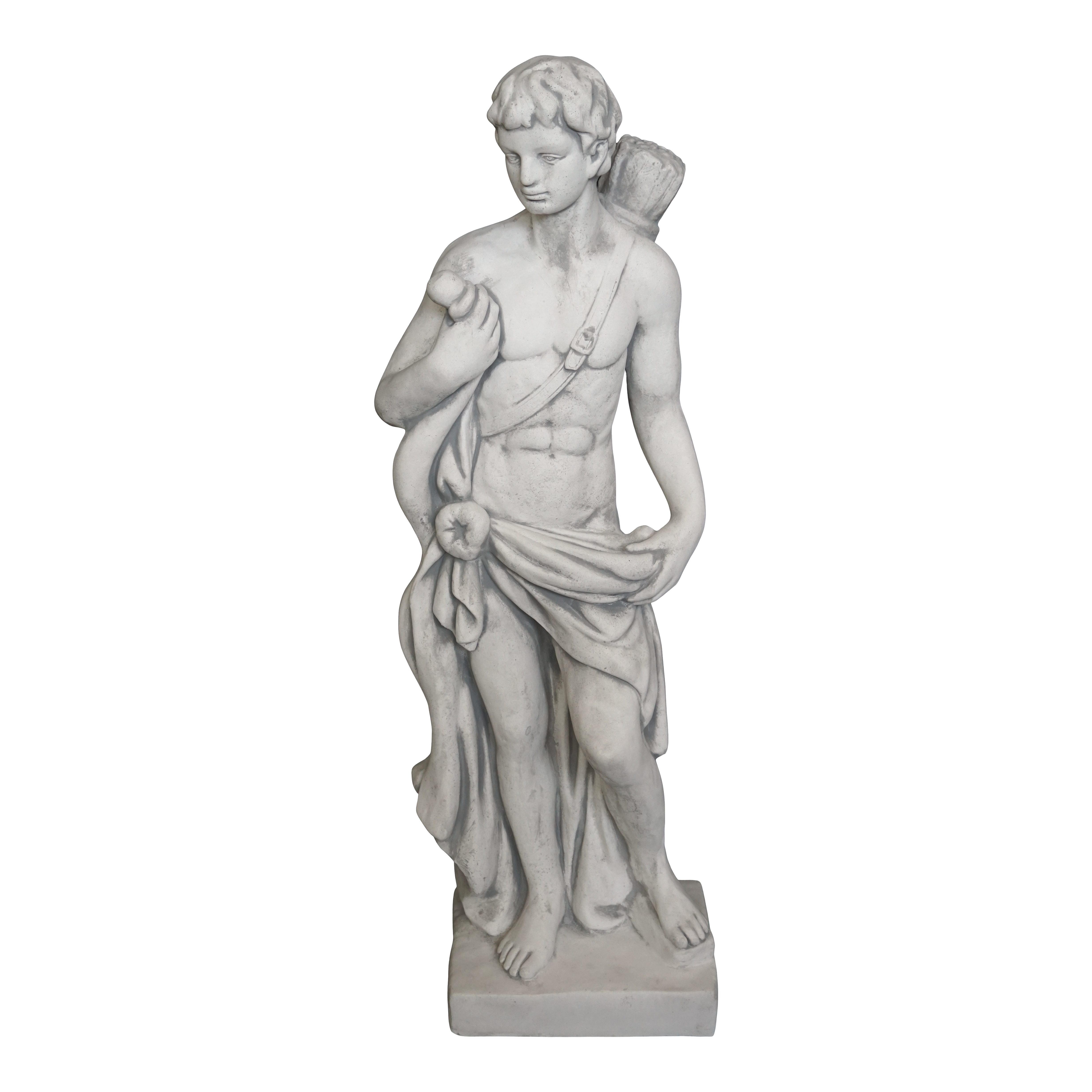 gartendekoparadies.de Gartenfigur Statue des Jägers Orion, Steinfigur, H. 85 cm, 36 kg, Frostsicher