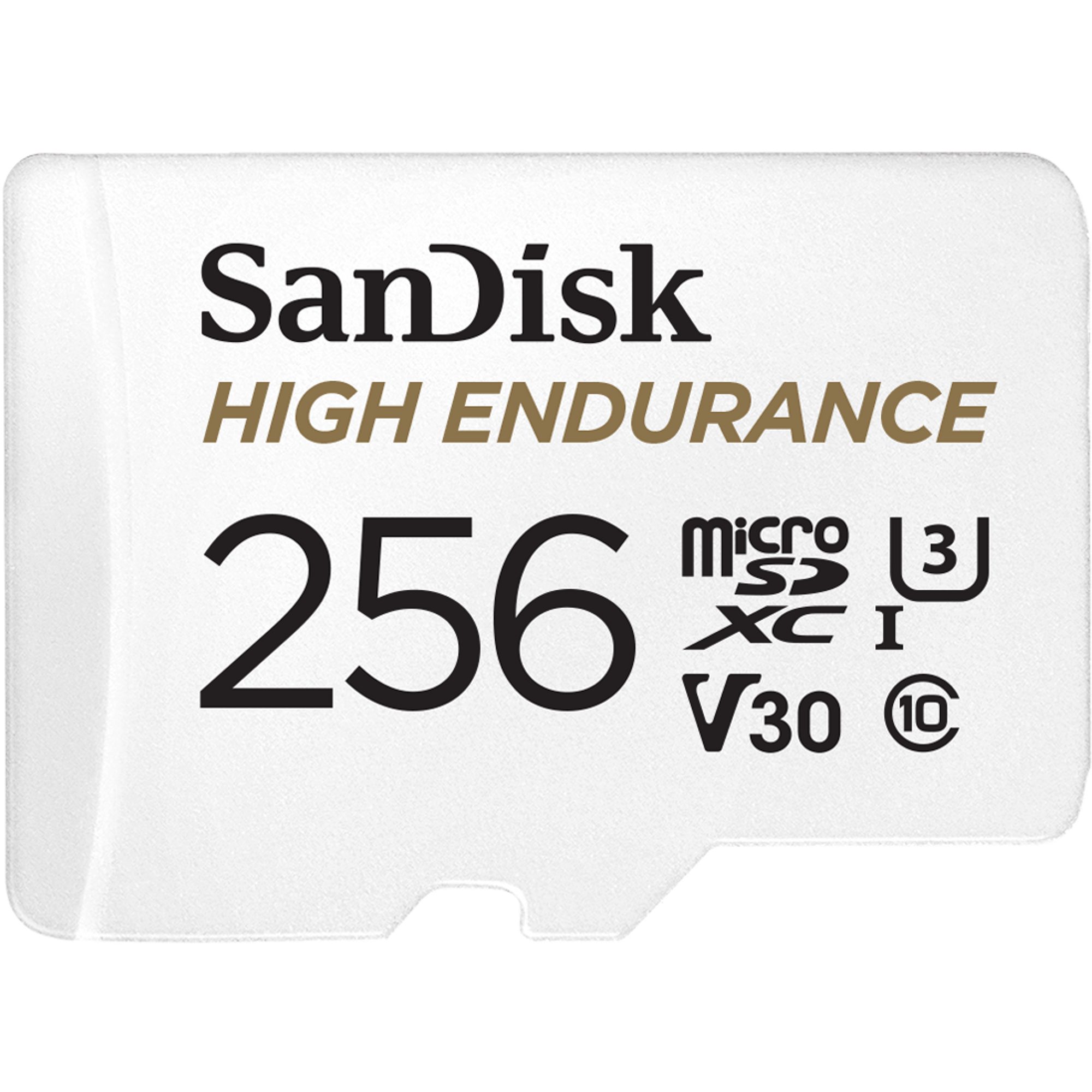 Sandisk SanDisk High Endurance 256 GB microSDXC, Speicherkarte, (UHS-I U3 Speicherkarte