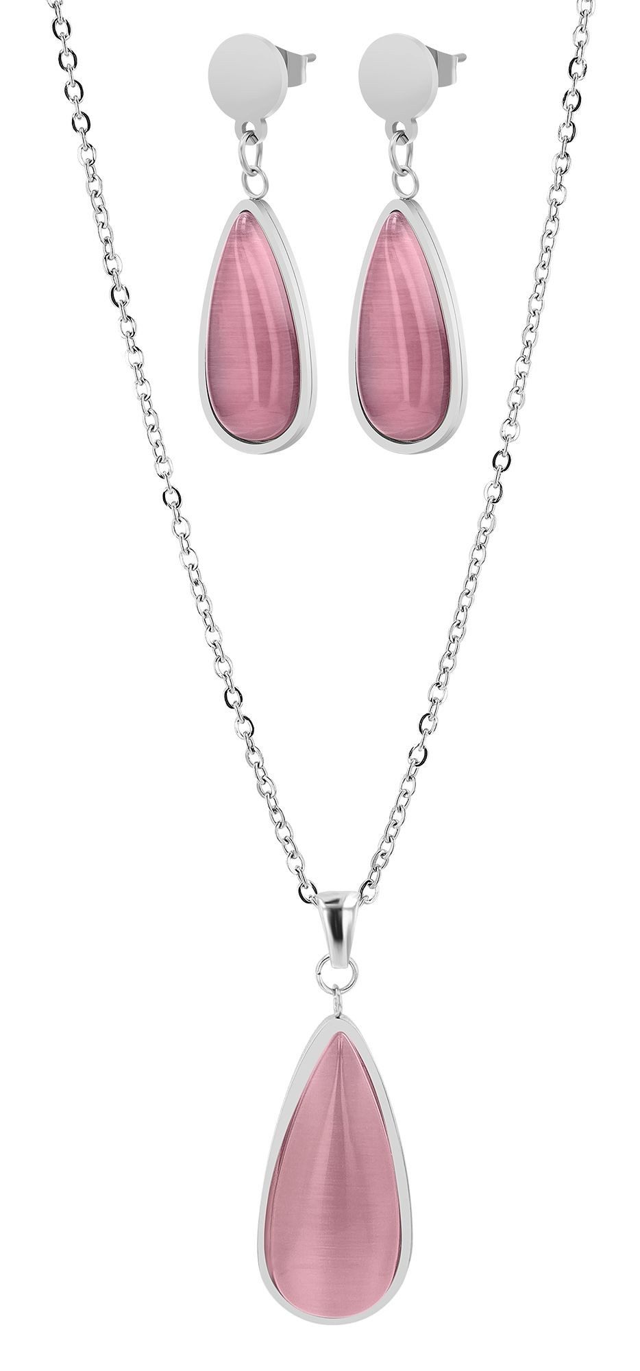 Schmuckset Edelstahl silber